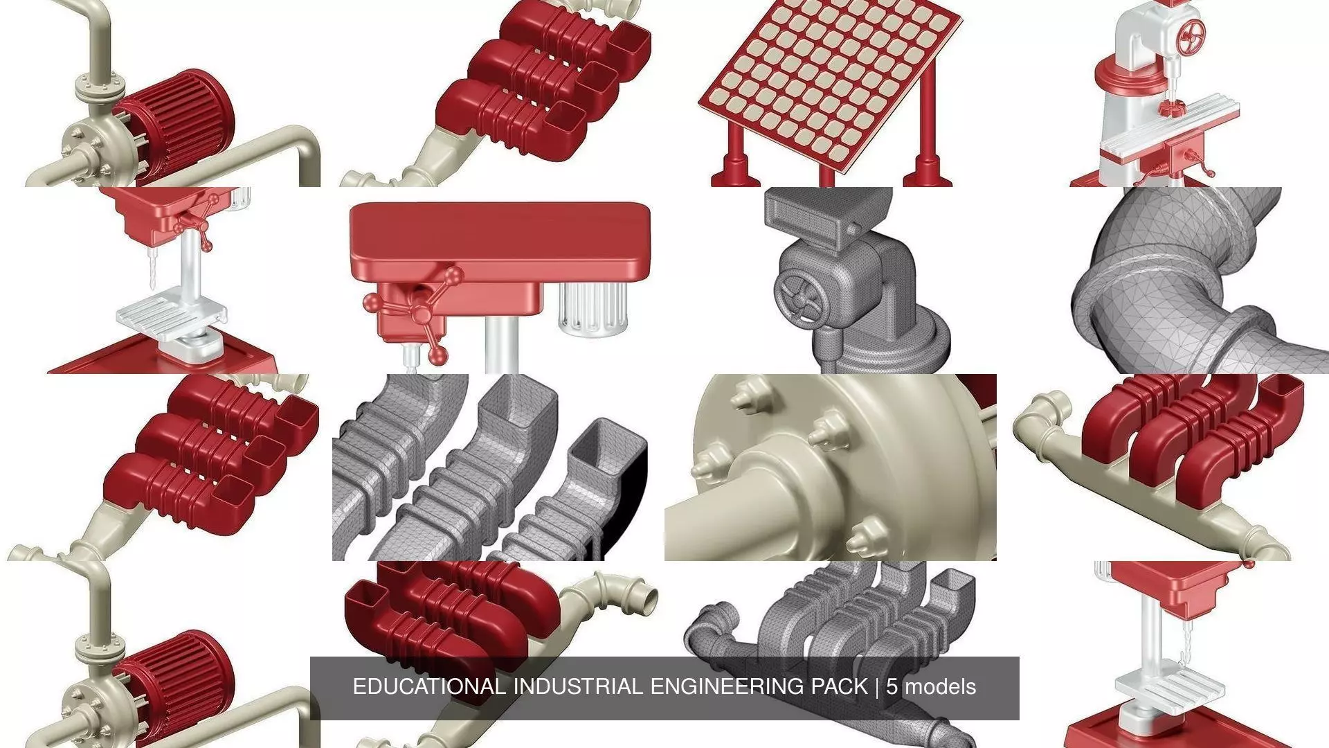EDUCATIONAL INDUSTRIAL ENGINEERING PACK 3D Model Collection_0