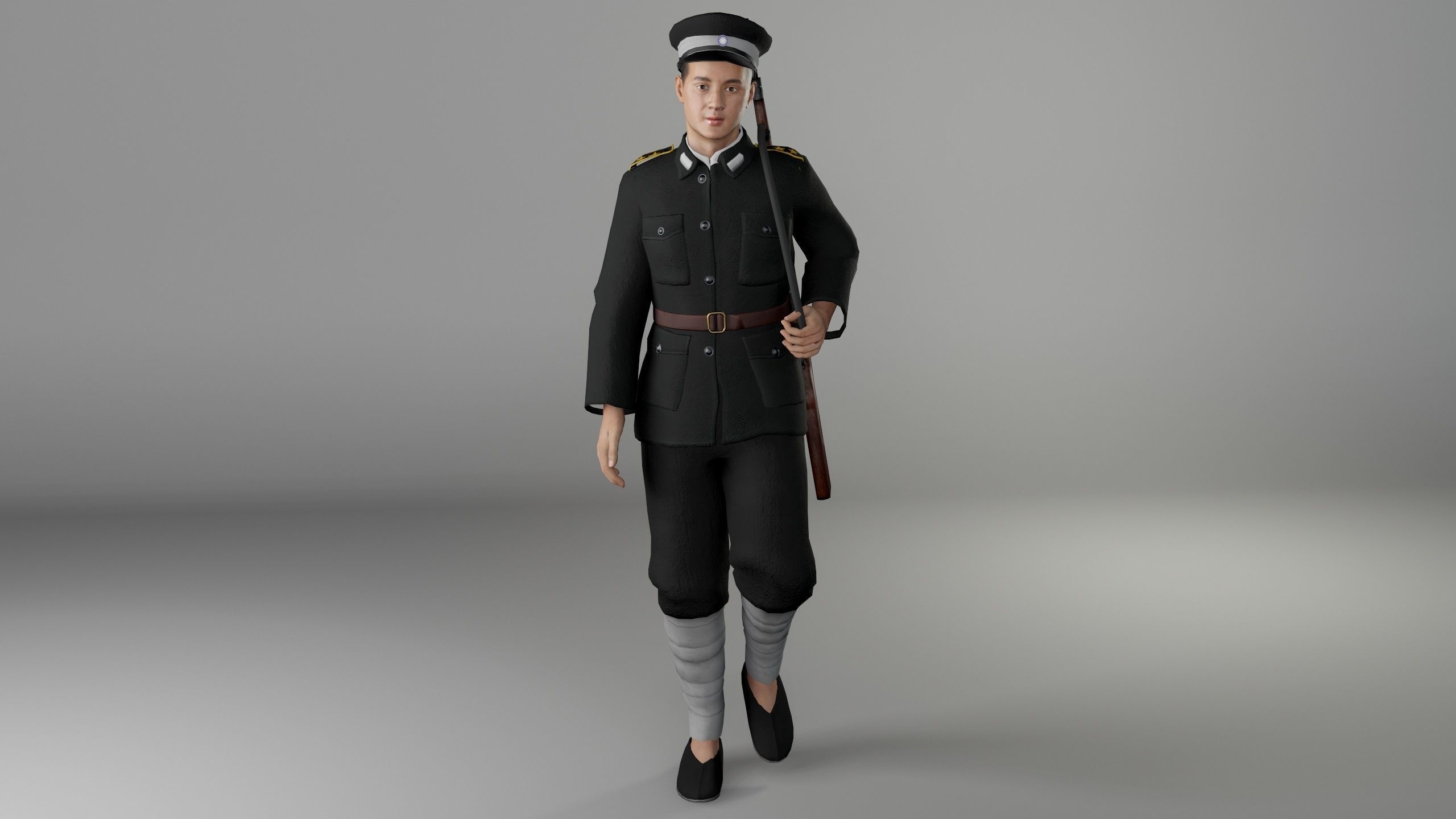 policemen Low-poly 3D model_5