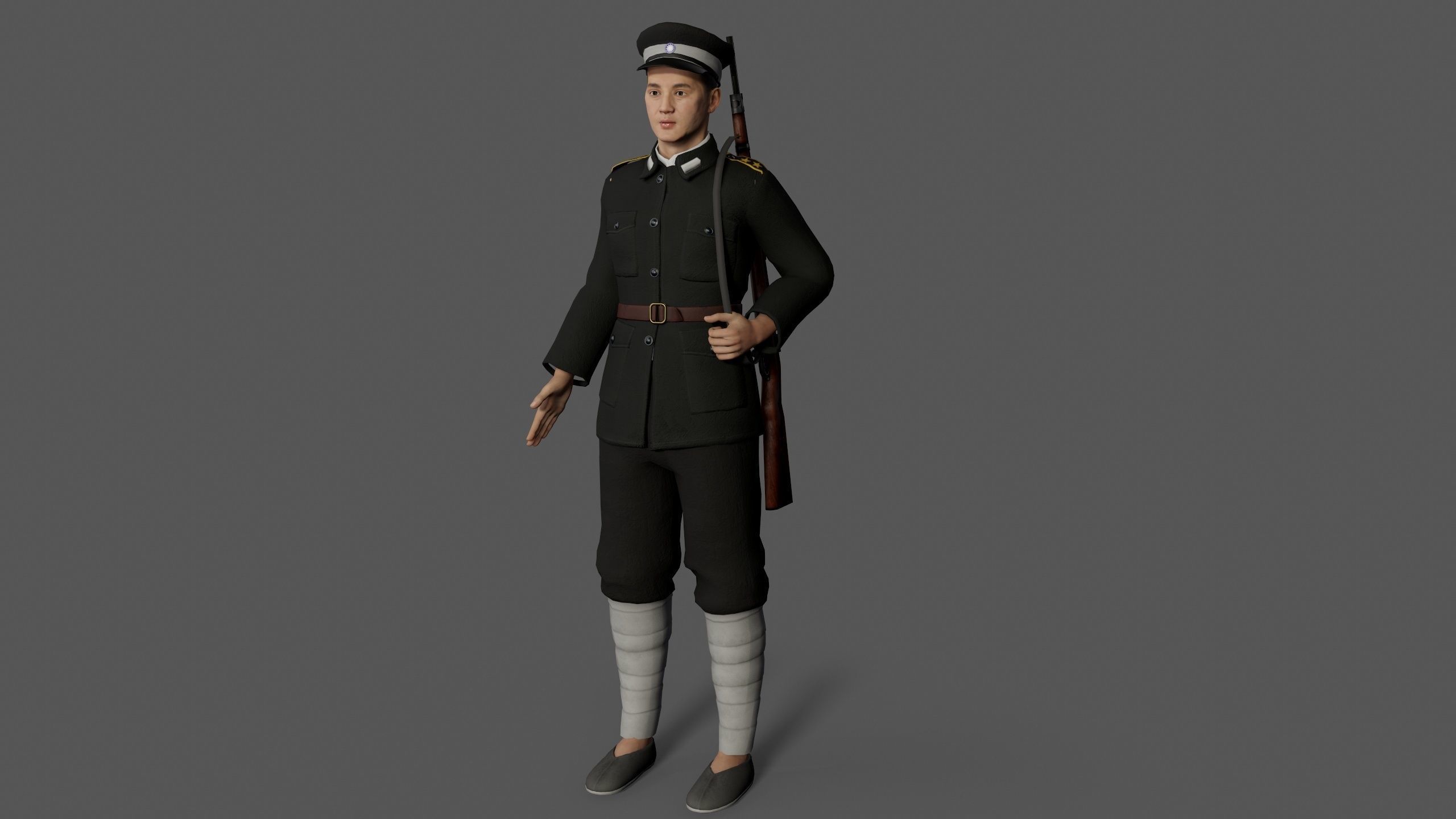 policemen Low-poly 3D model_2