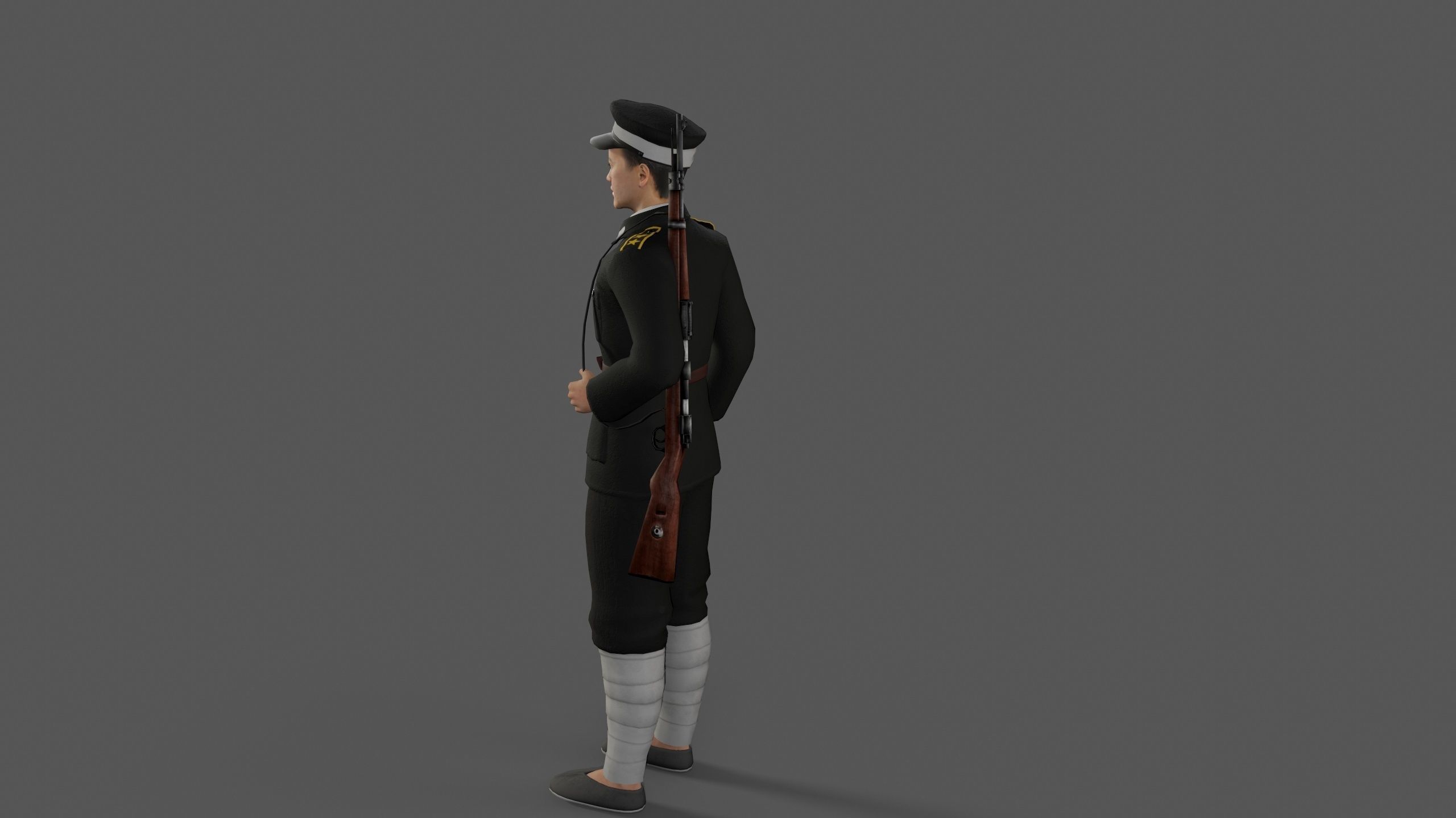 policemen Low-poly 3D model_4