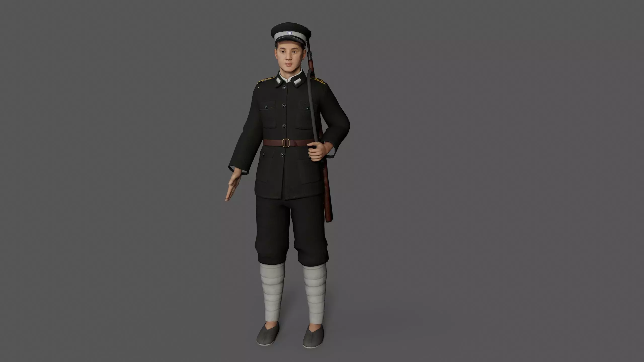 policemen Low-poly 3D model_0