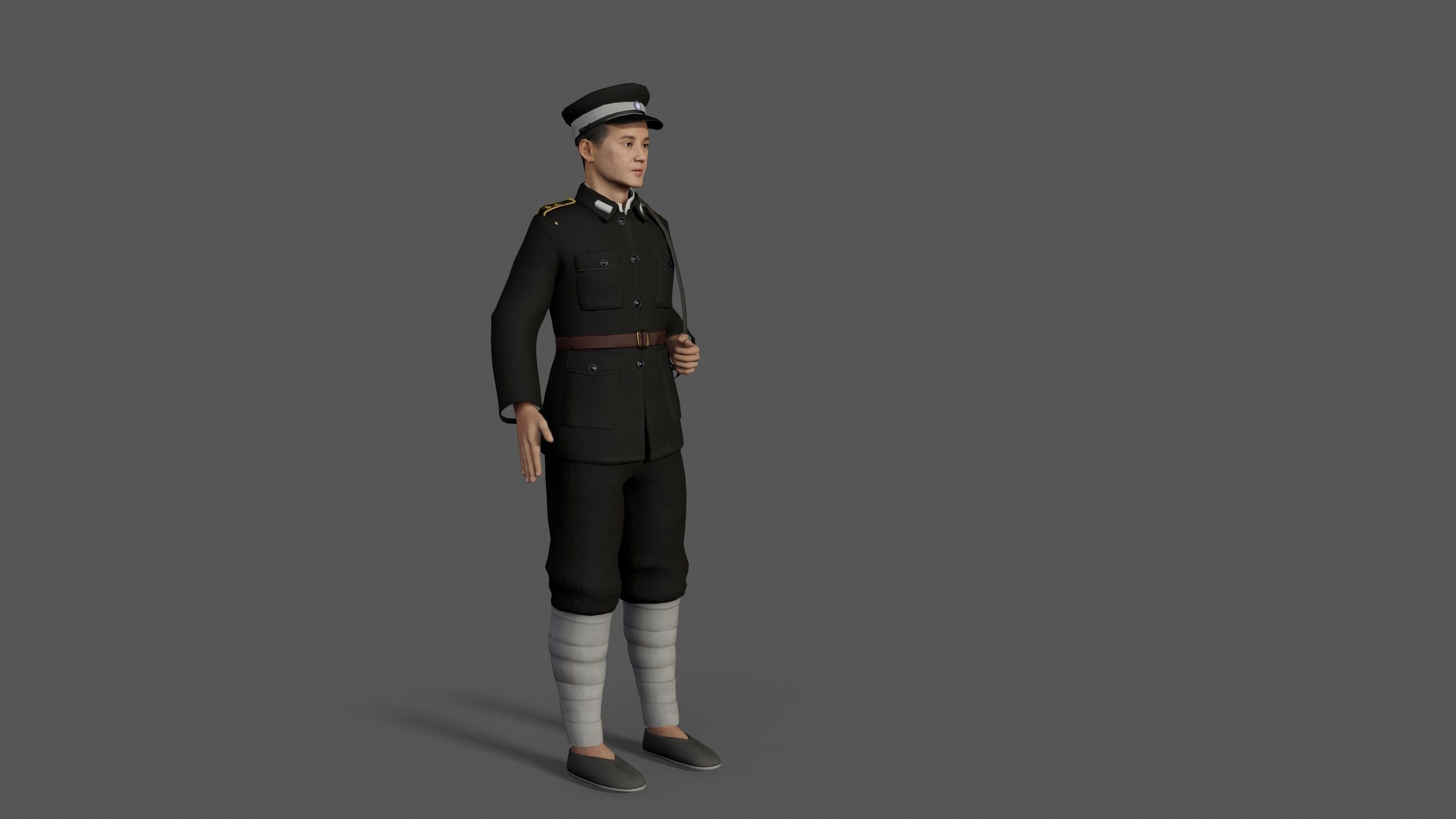 policemen Low-poly 3D model_3