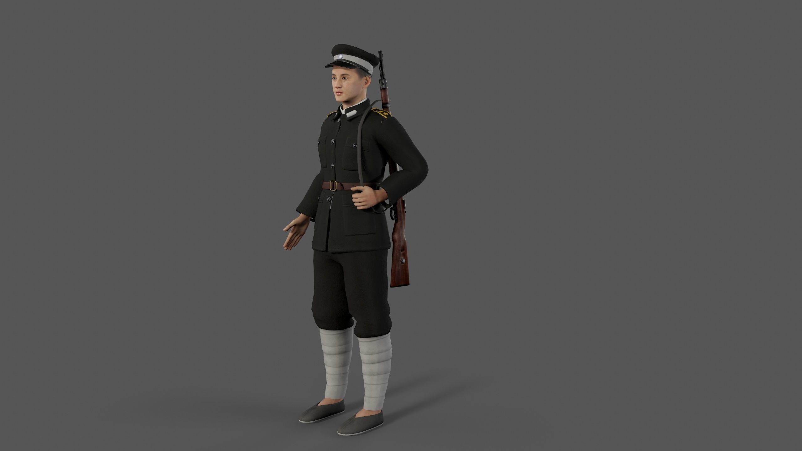policemen Low-poly 3D model_1