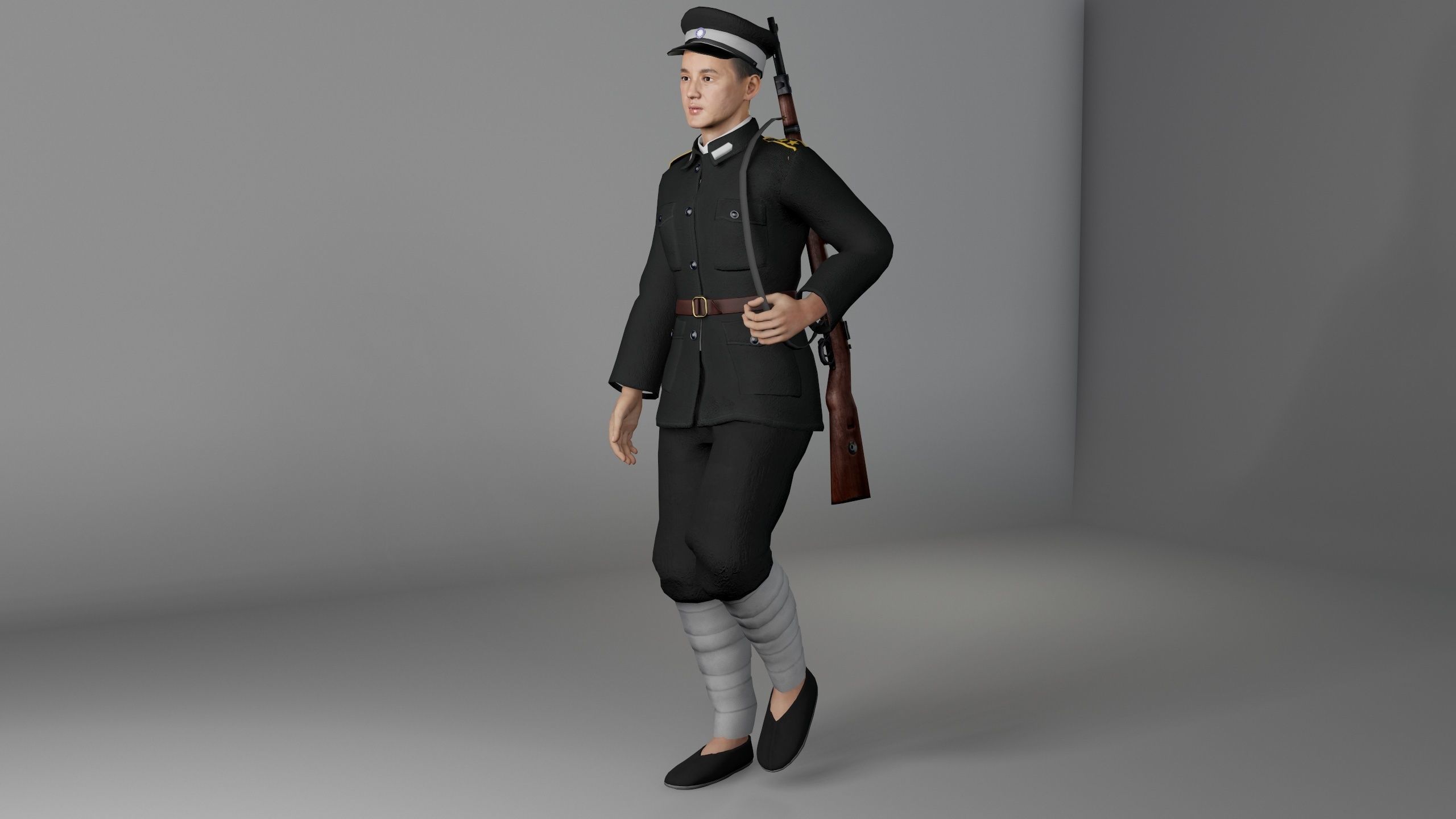 policemen Low-poly 3D model_6