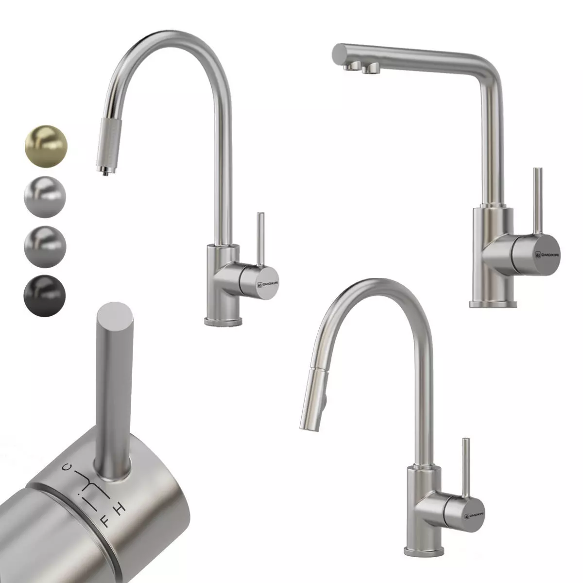 Faucet Omoikiri set 02 3D model_0