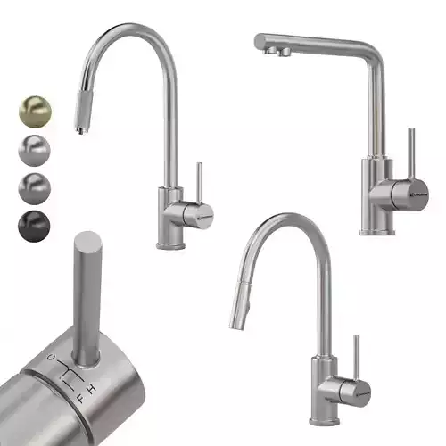 Faucet Omoikiri set 02 3D model