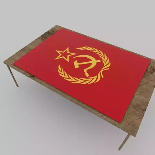 Soviet union flag table