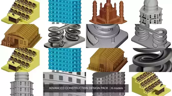 ADVANCED CONSTRUCTION DESIGN PACK  3D Model Collection