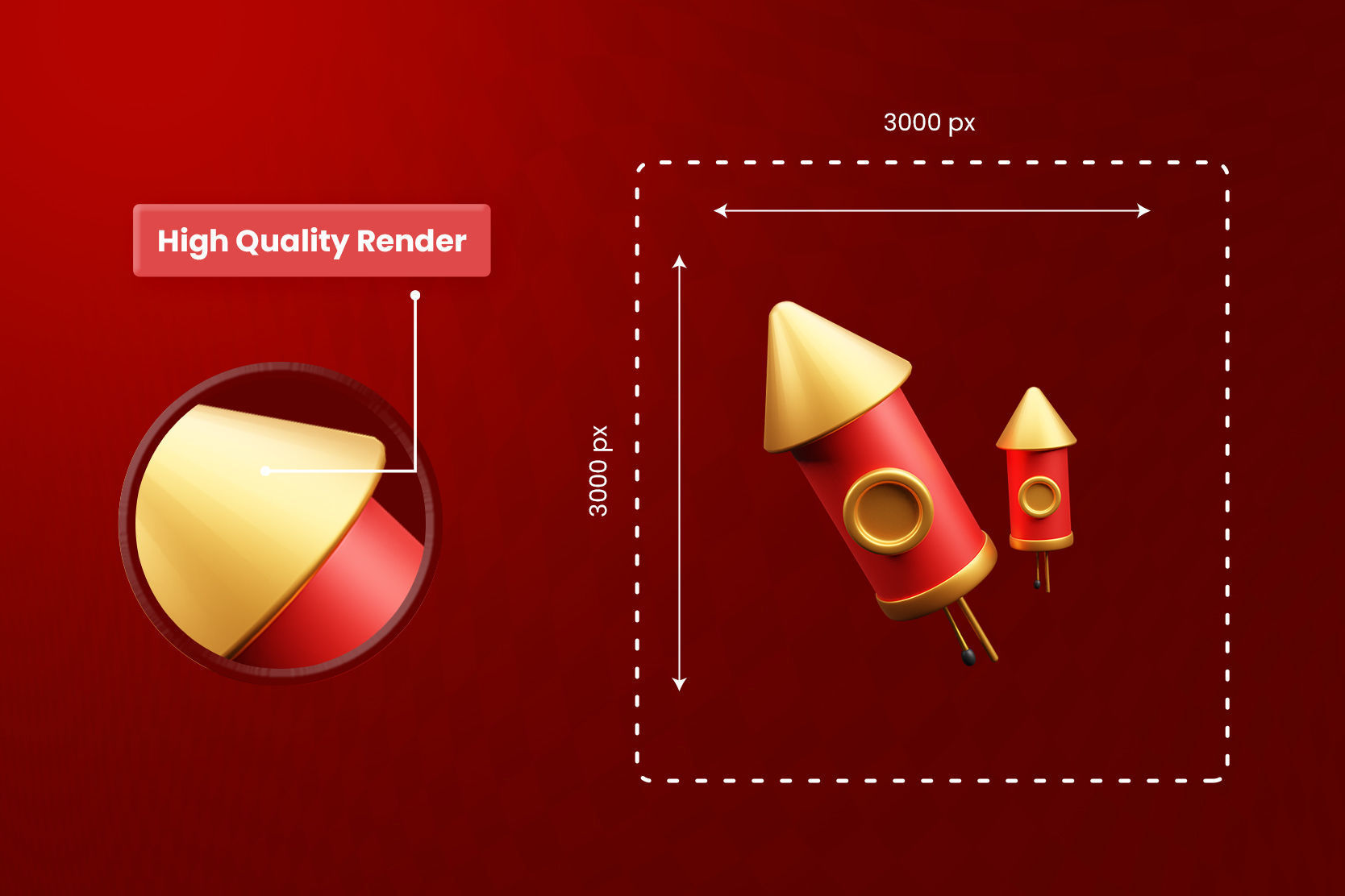 Chinese New Year Icon 3d Illustration  3D model_3