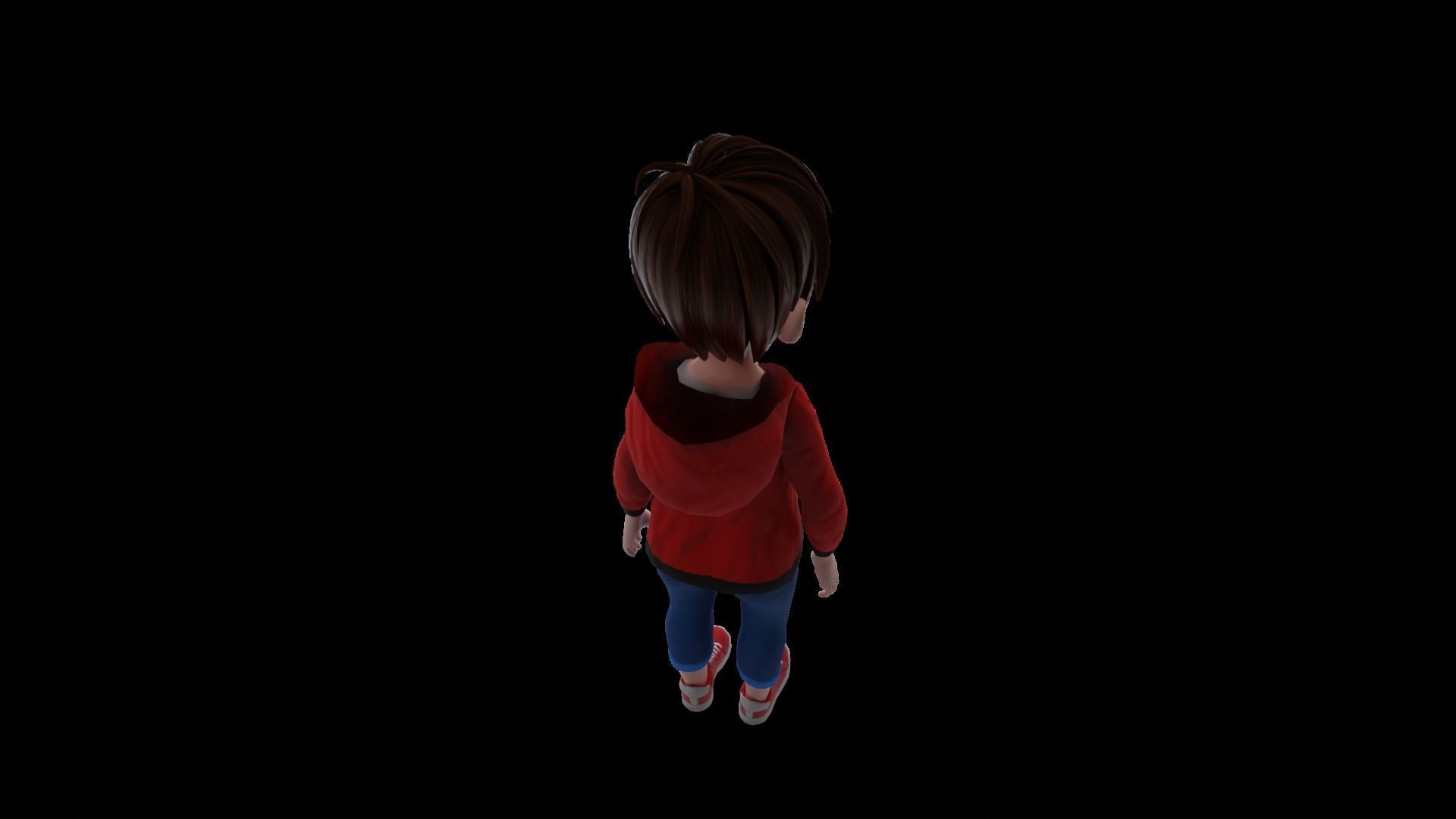 Cartoon Boy jacket Rigged Animated with Unity Low-poly 3D model_15