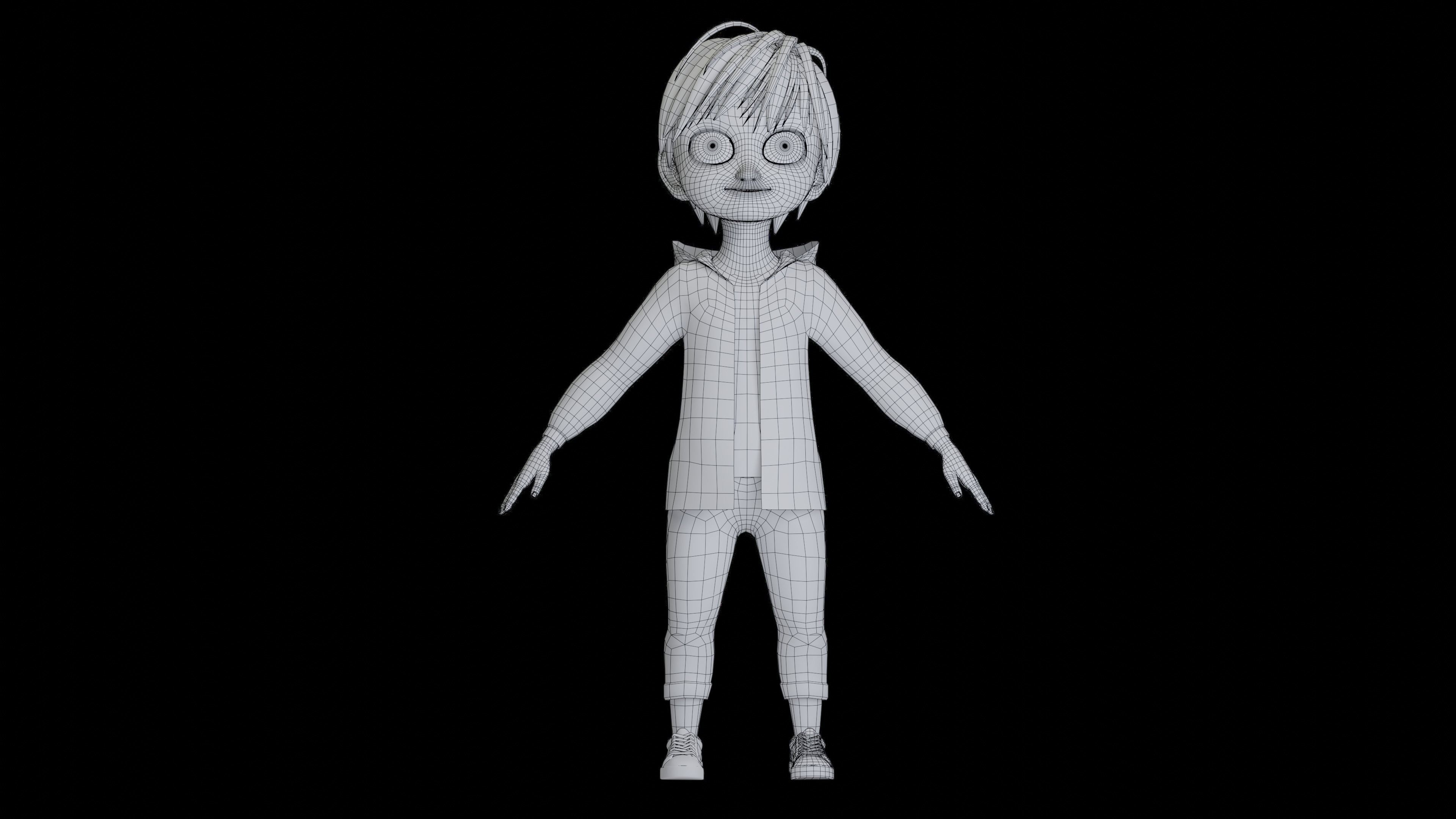 Cartoon Boy jacket Rigged Animated with Unity Low-poly 3D model_17