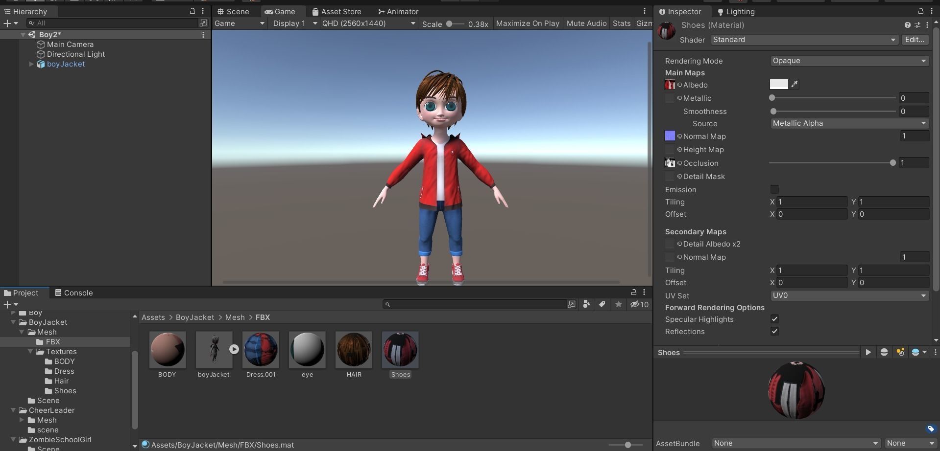 Cartoon Boy jacket Rigged Animated with Unity Low-poly 3D model_18