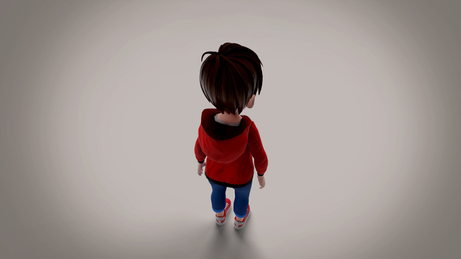 Cartoon Boy jacket Rigged Animated with Unity Low-poly 3D model_9
