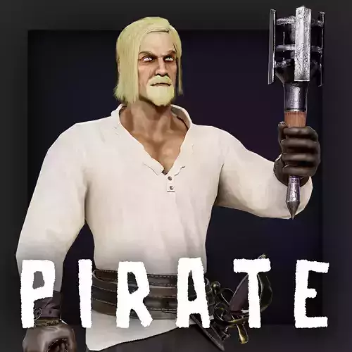 Pirate 8  Low-poly 3D model