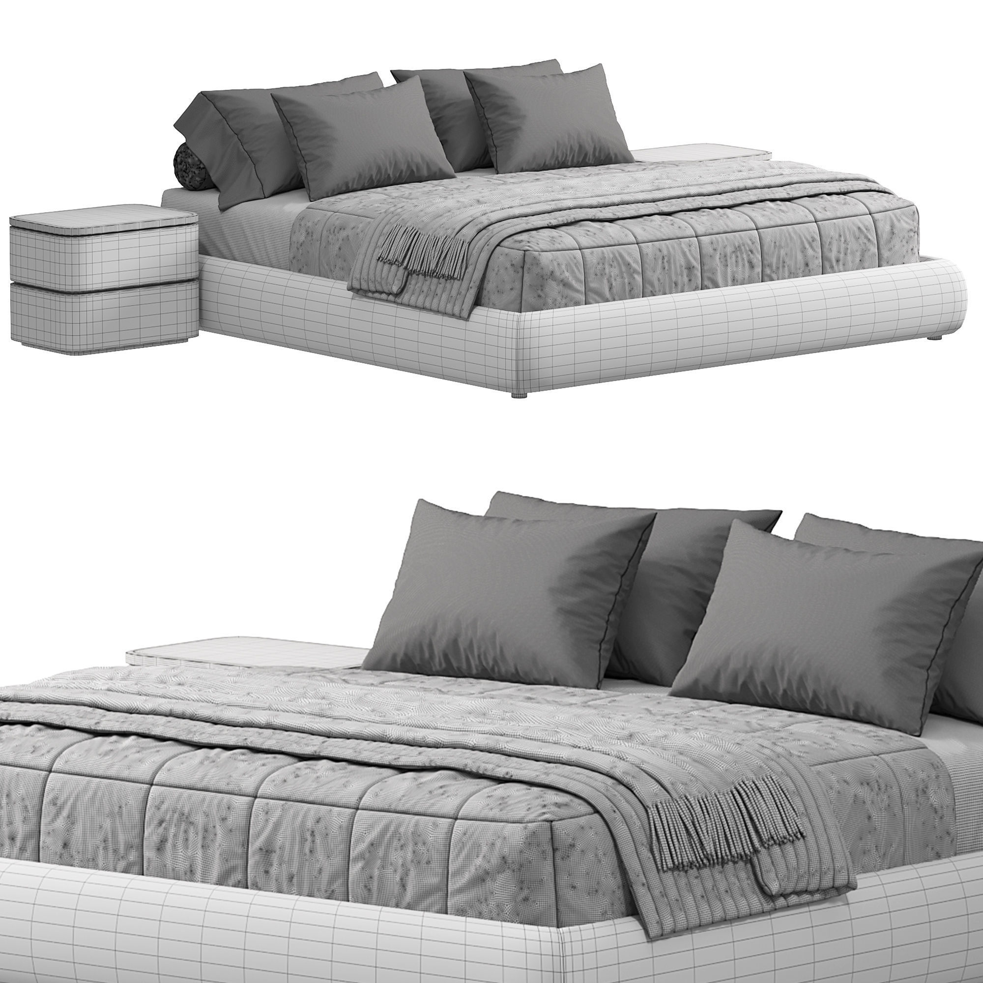  Modular Bed Frame  3D model_2