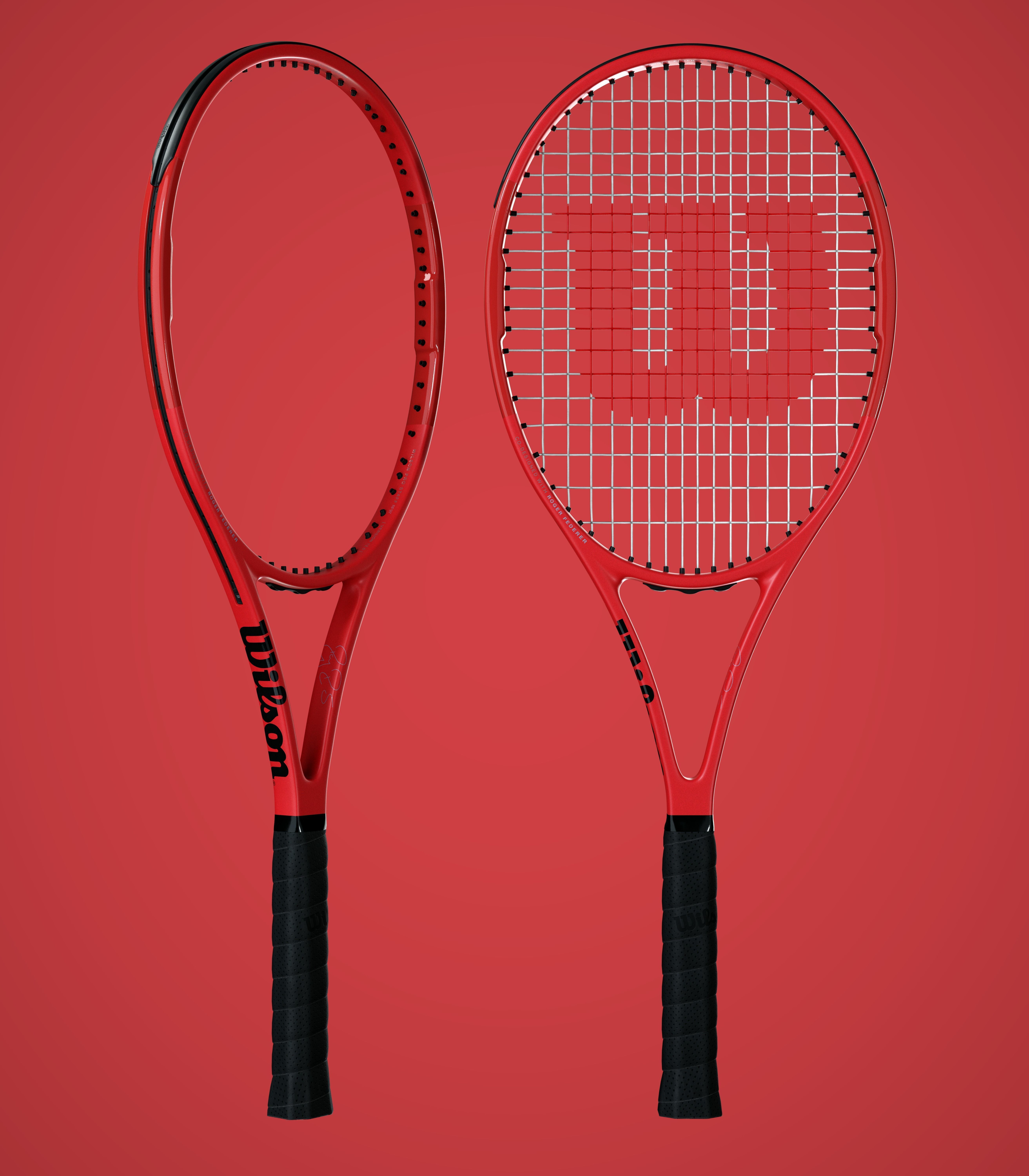 Wilson Pro Staff RF97 Autograph Red 3D model_2