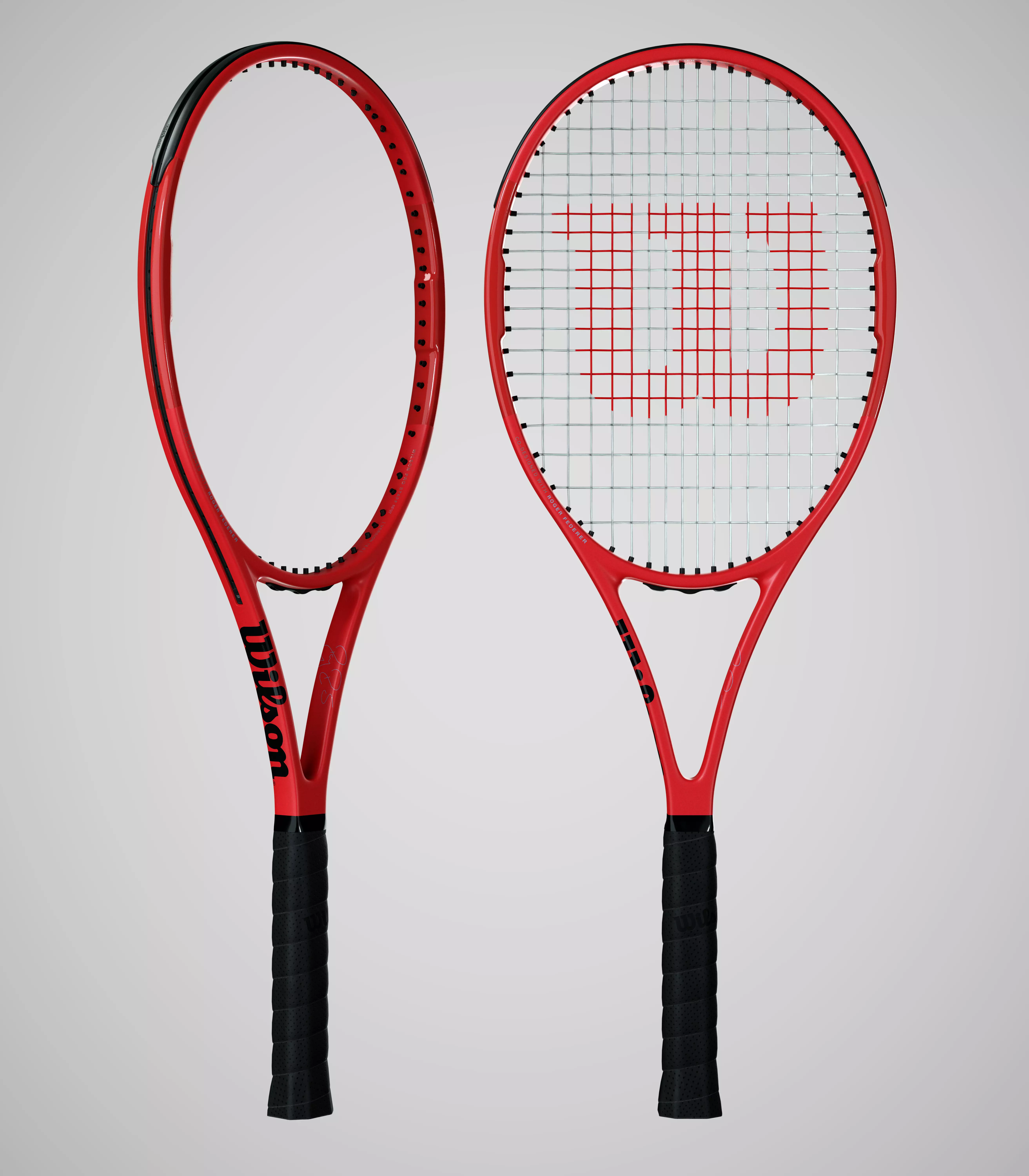 Wilson Pro Staff RF97 Autograph Red 3D model_0