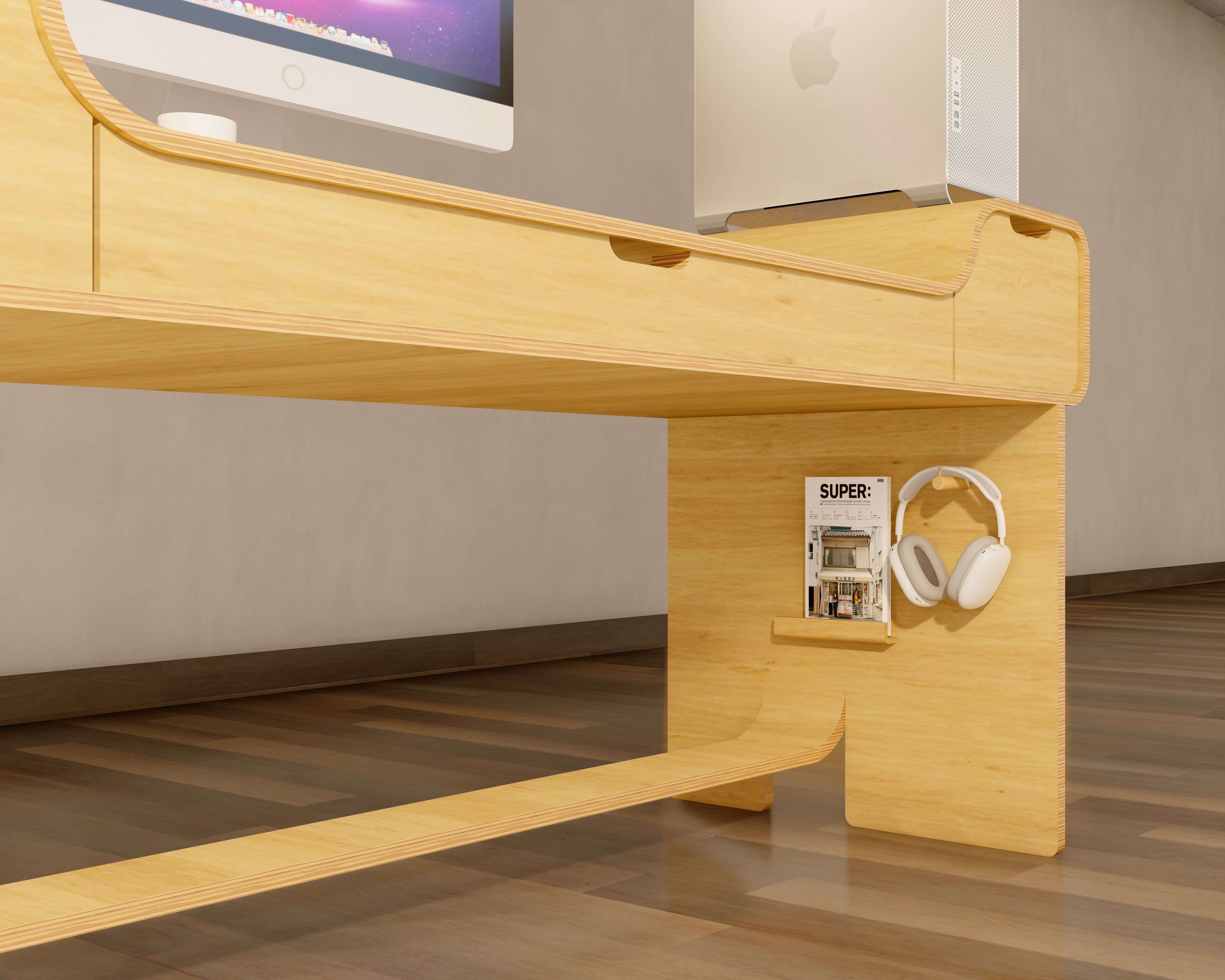 OFFICE TABLE Low-poly 3D model_3