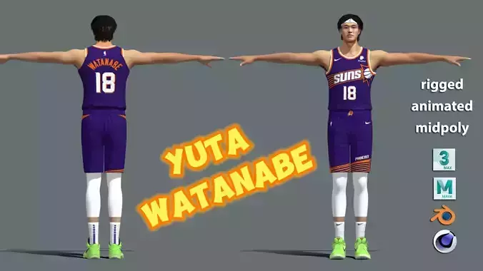 T-Pose Yuta Watanabe Phoenix Suns 23-24 3D model