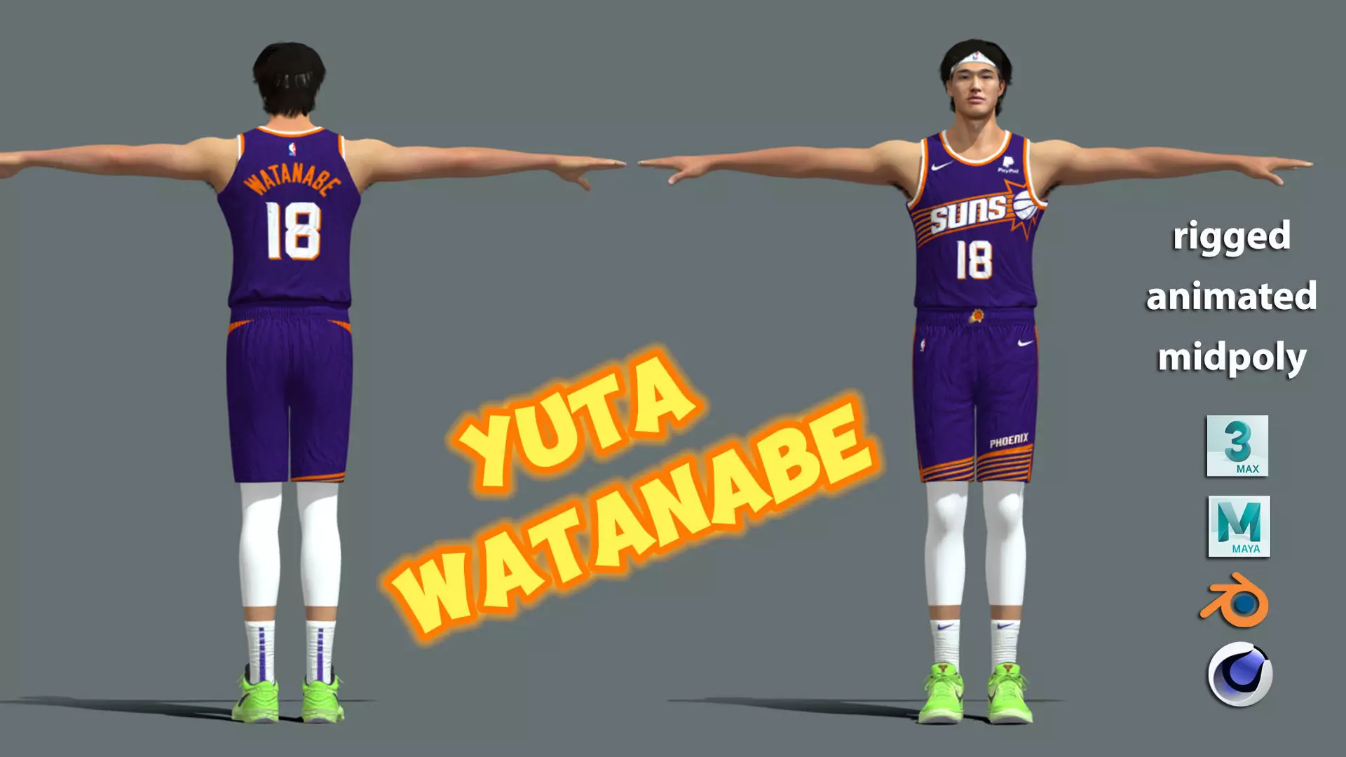 T-Pose Yuta Watanabe Phoenix Suns 23-24 3D model