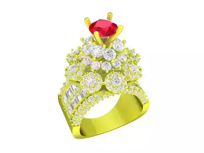 7299 luxury hongkongstyle diamond women fashion ring