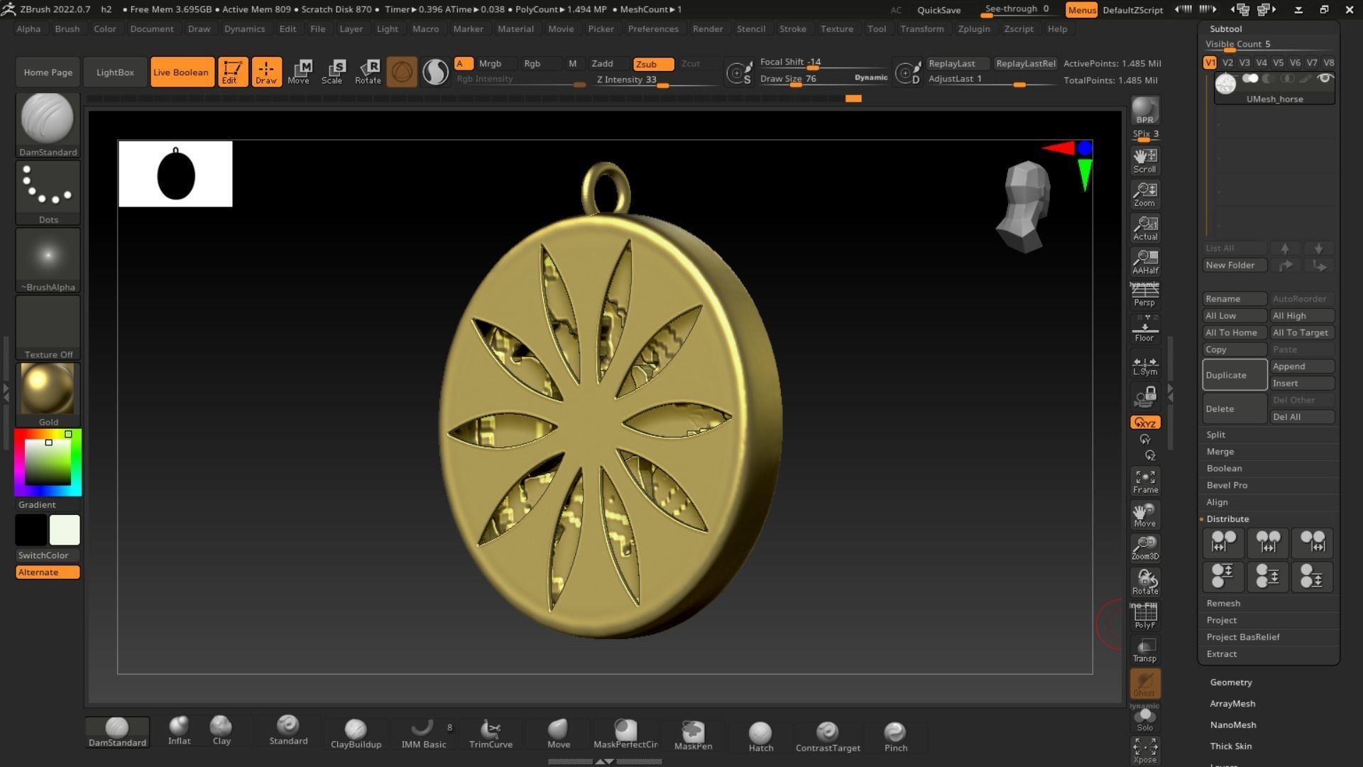 horse and girl jockey jewelry pendant 3D printable file 3D print model_3