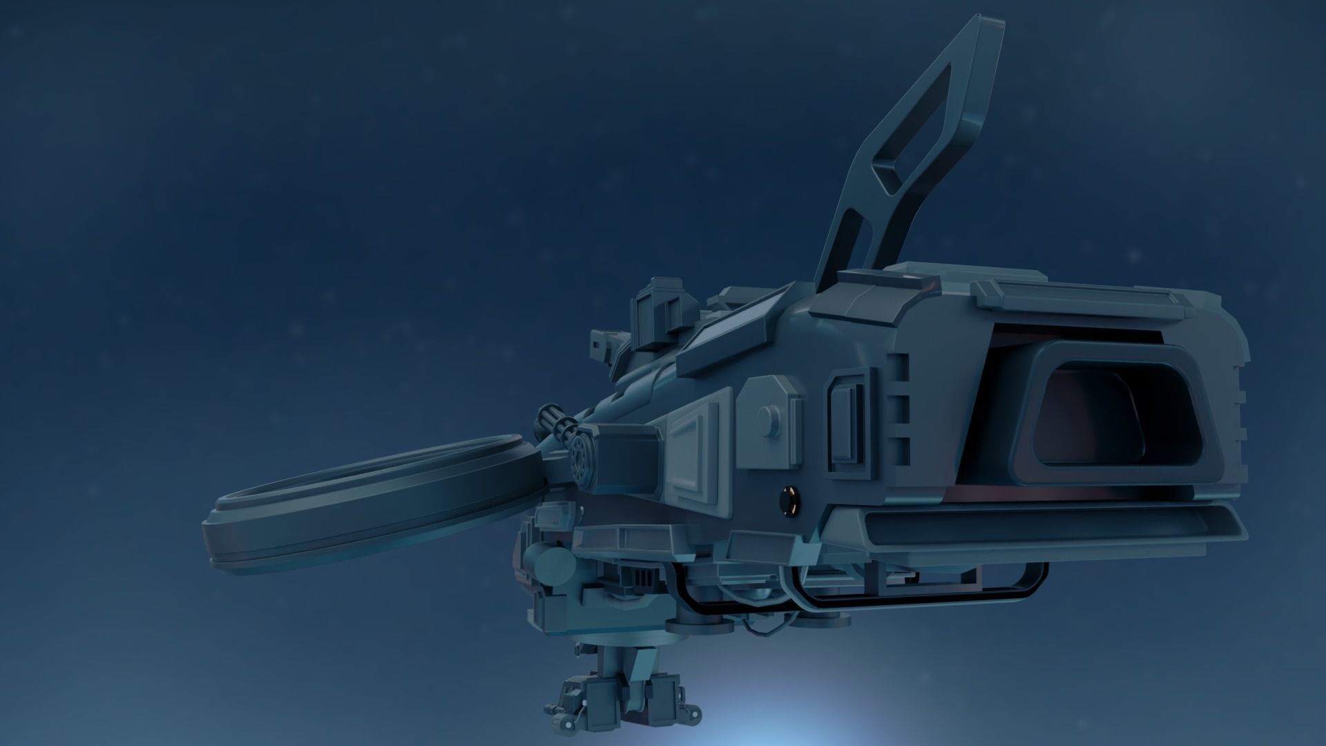 sci-fi drone Free 3D model_1