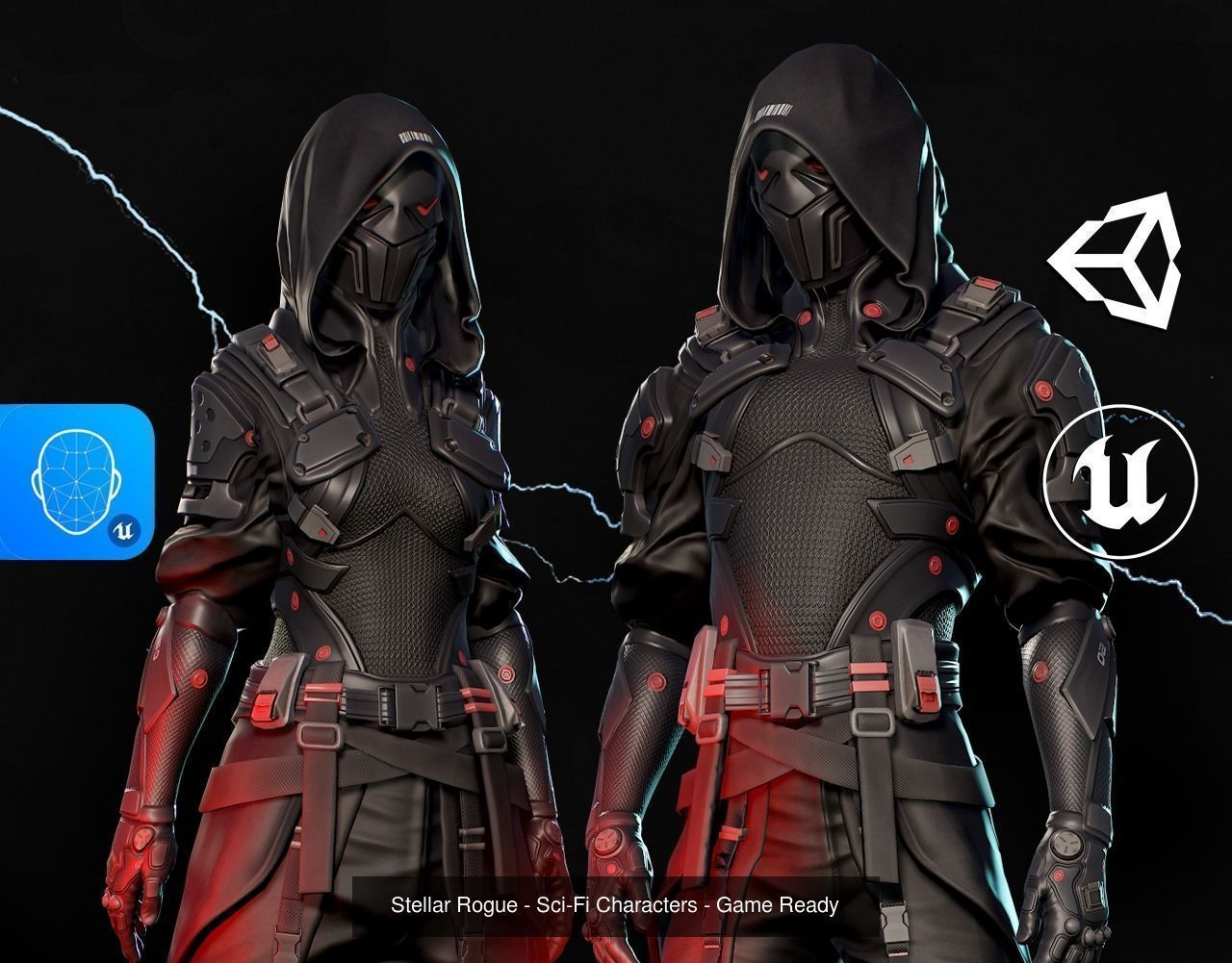 Stellar Sci-Fi Pack - Male and Female Characters 3D Model Collection_11