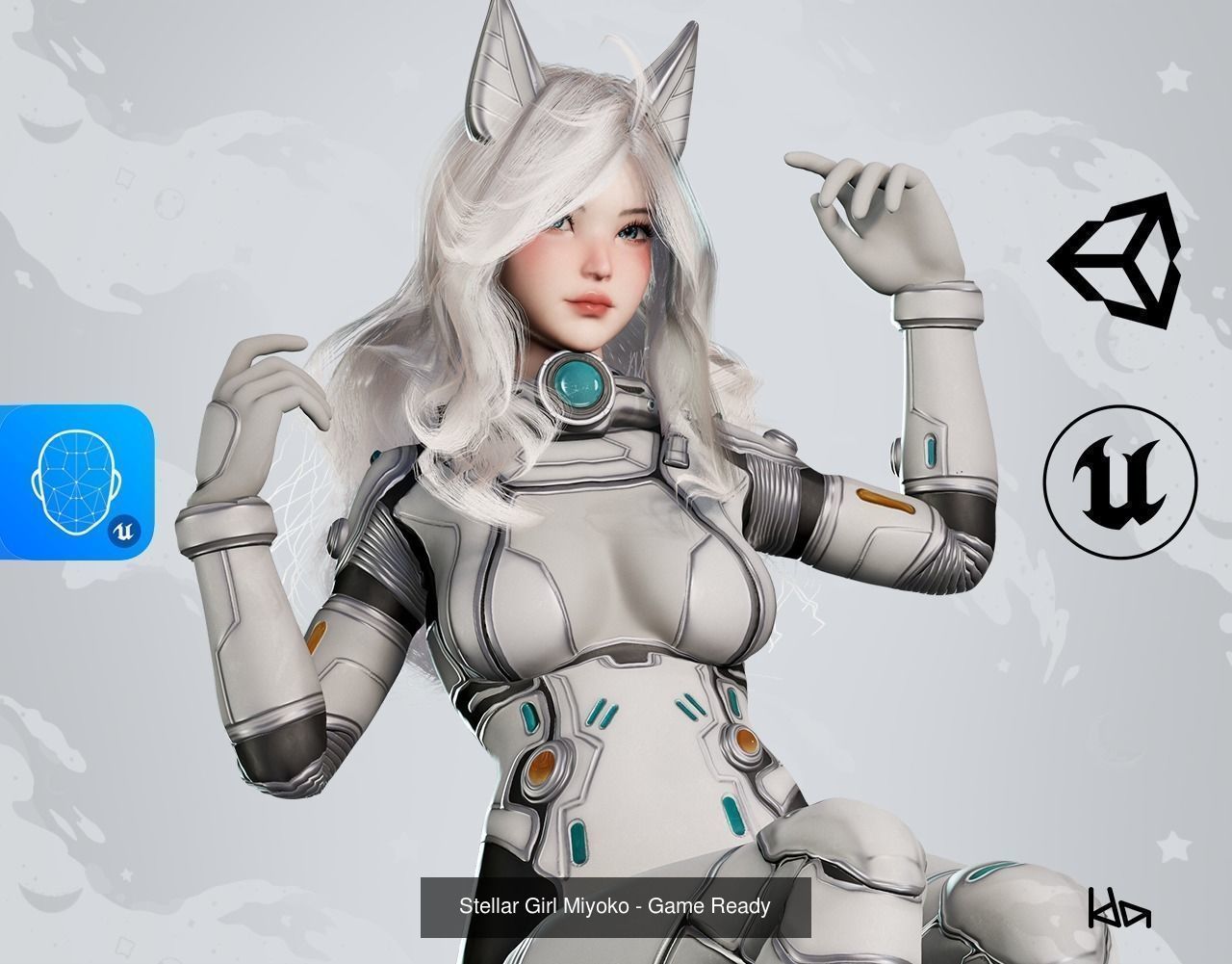 Stellar Sci-Fi Pack - Male and Female Characters 3D Model Collection_8