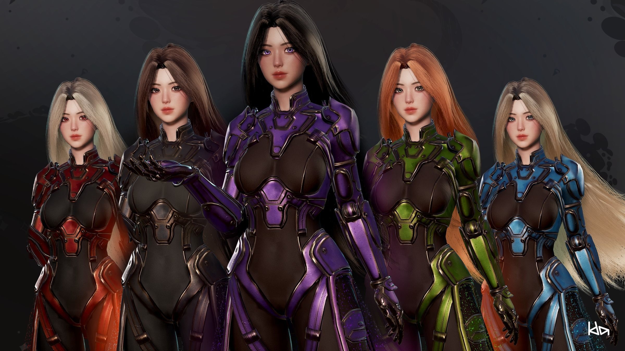 Stellar Sci-Fi Pack - Male and Female Characters 3D Model Collection_15