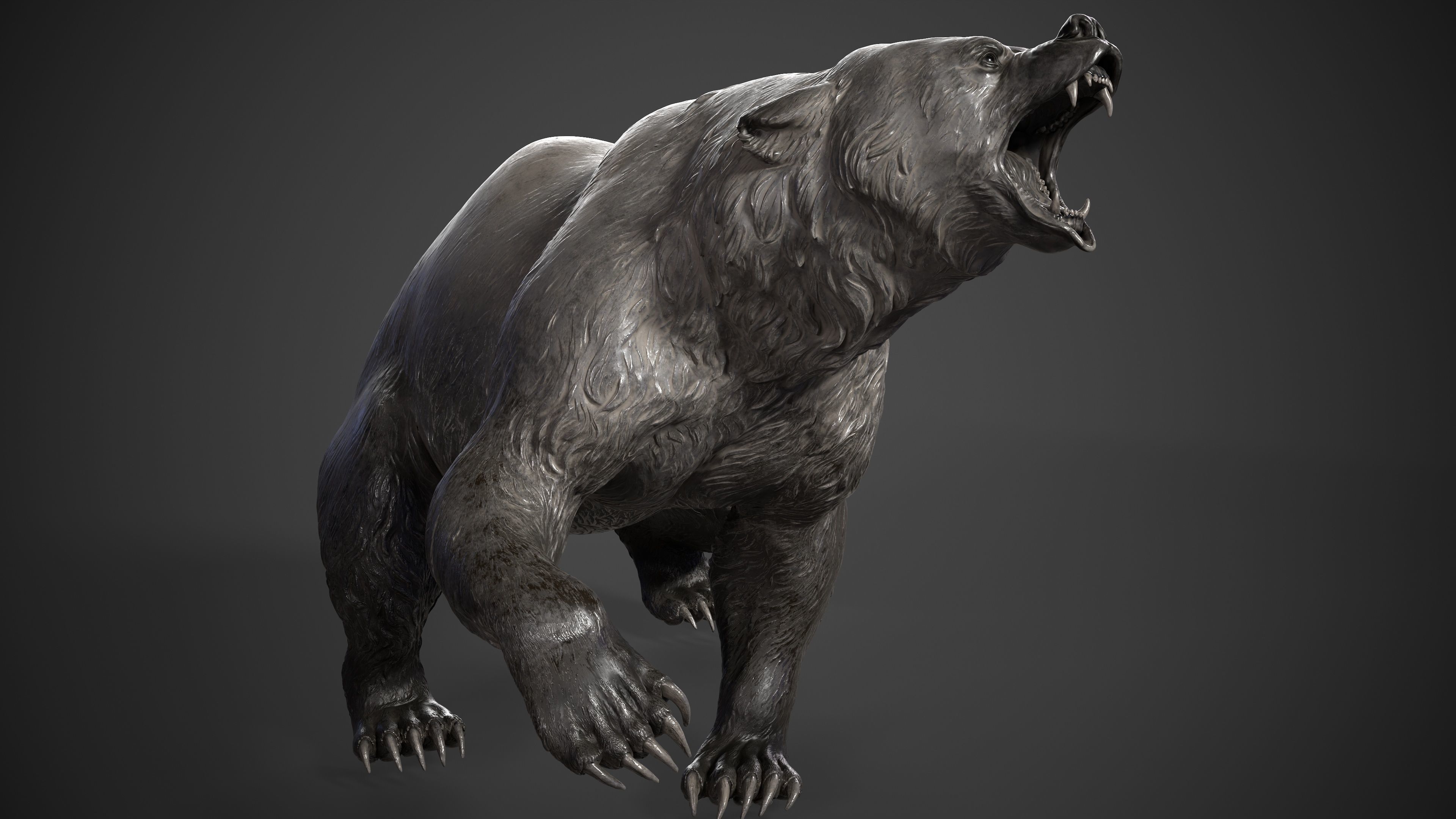 Bear - 3D Sculpting - High Poly  3D print model_12
