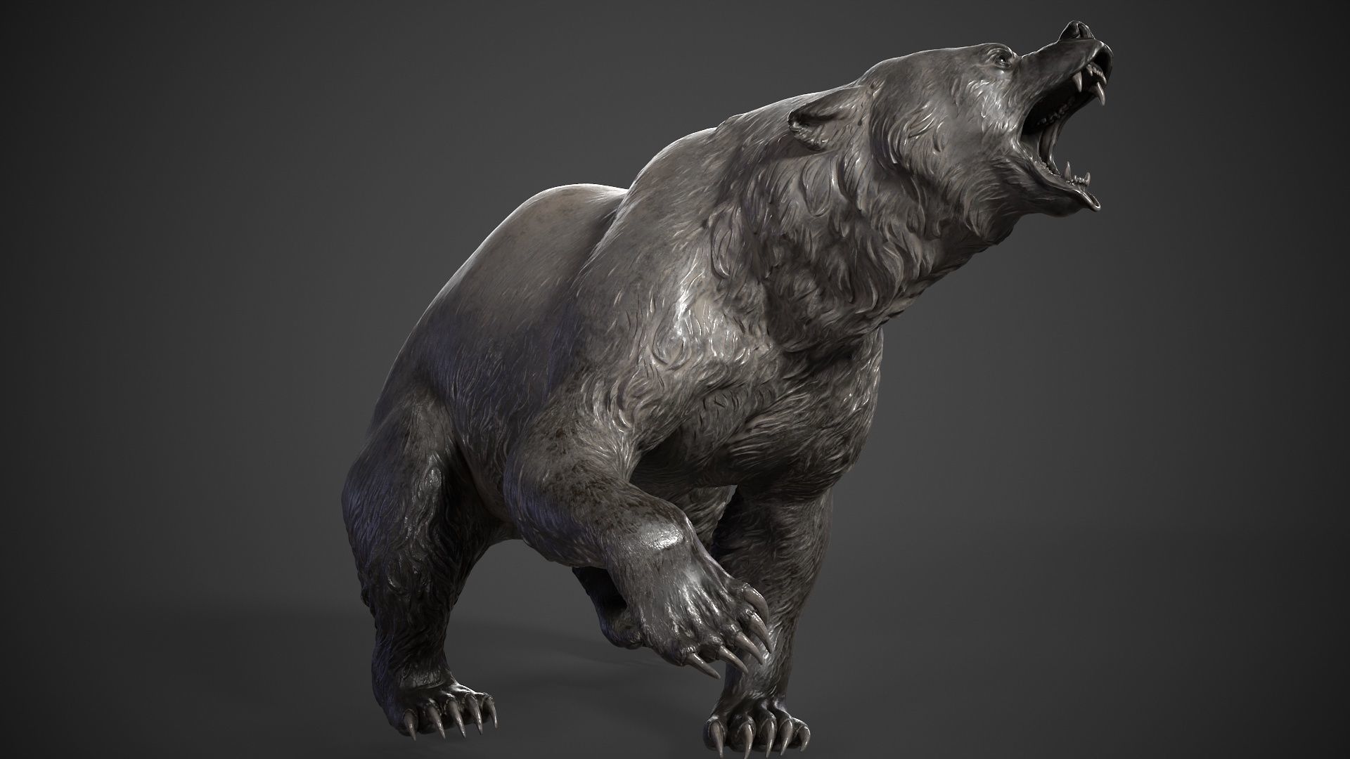 Bear - 3D Sculpting - High Poly  3D print model_7