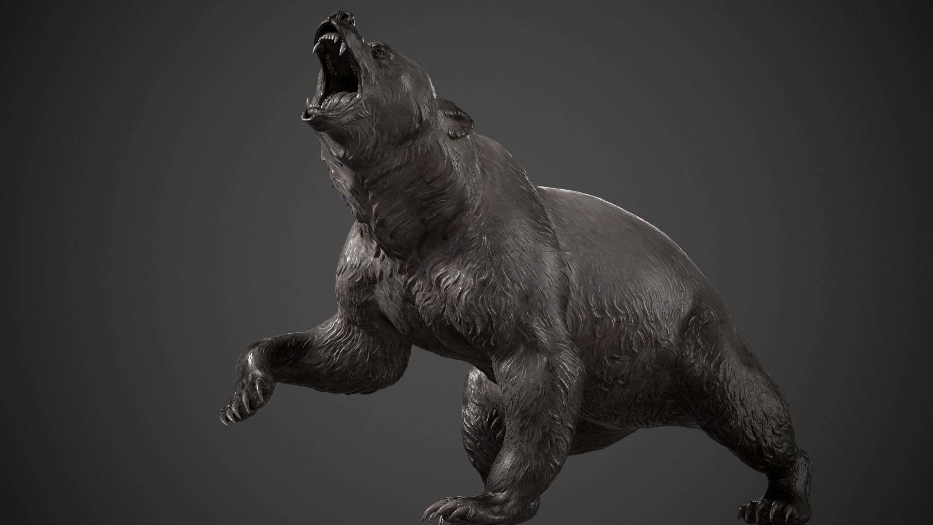 Bear - 3D Sculpting - High Poly  3D print model_2