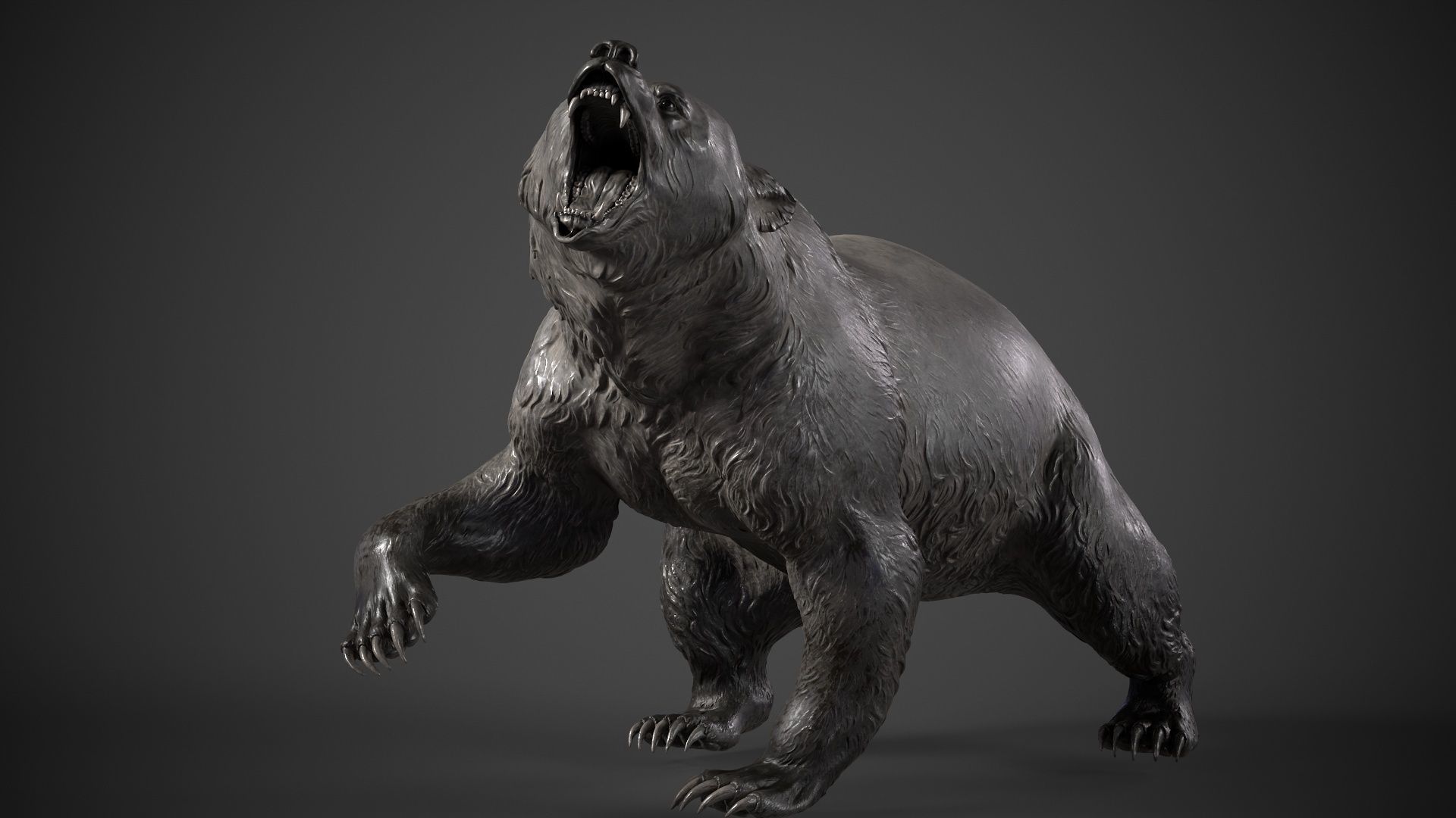 Bear - 3D Sculpting - High Poly  3D print model_10