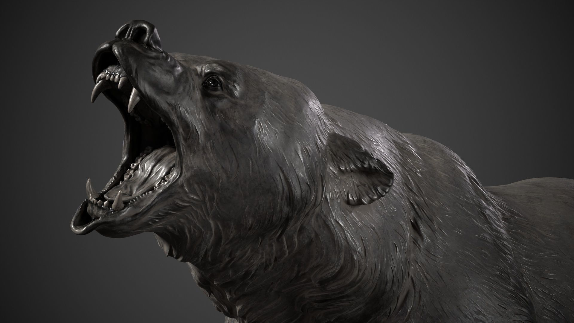 Bear - 3D Sculpting - High Poly  3D print model_5