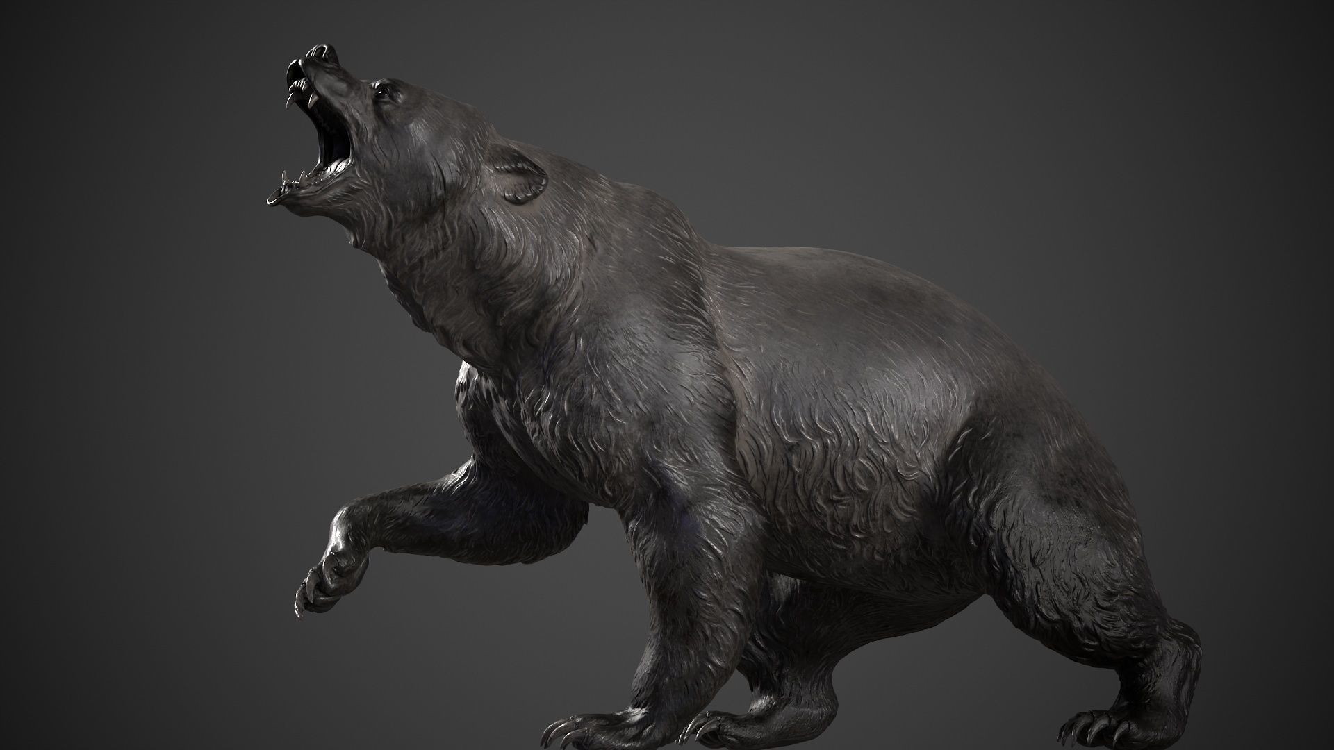 Bear - 3D Sculpting - High Poly  3D print model_9