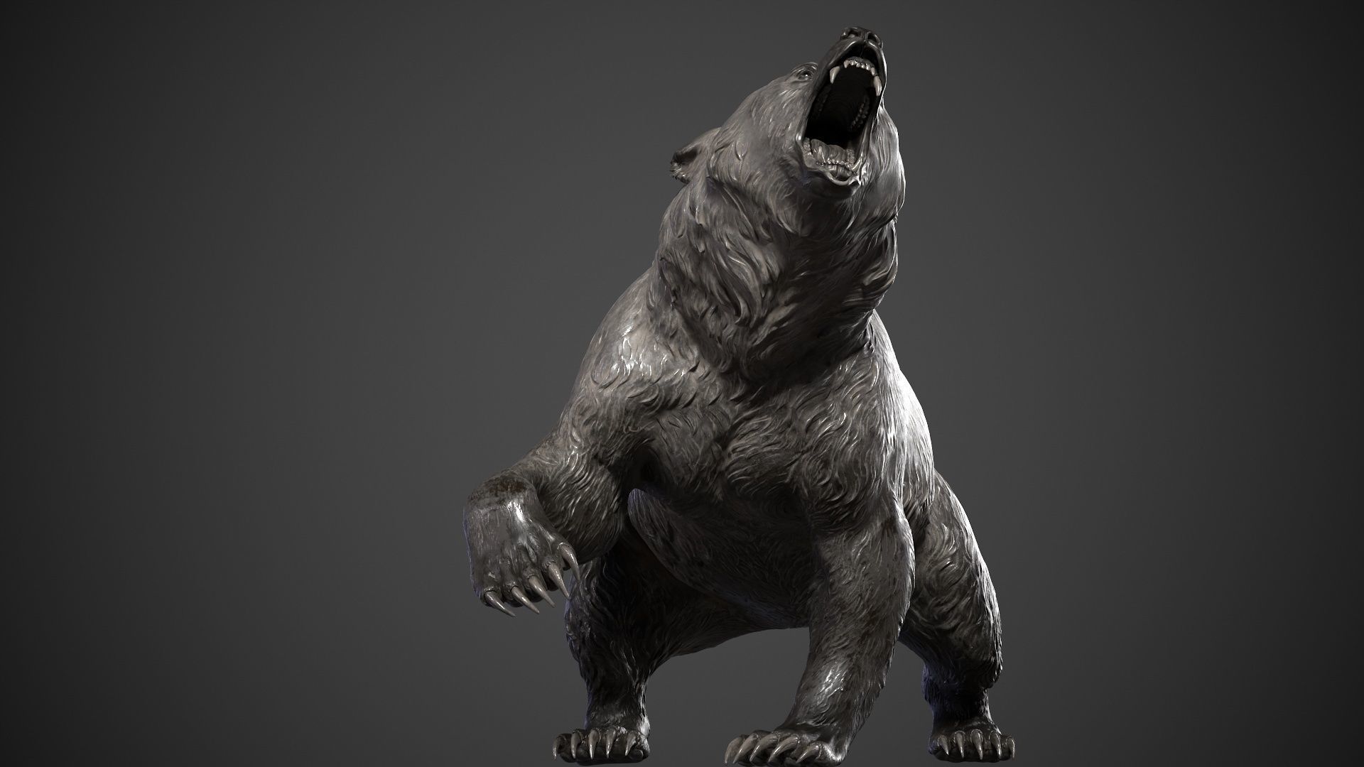 Bear - 3D Sculpting - High Poly  3D print model_8