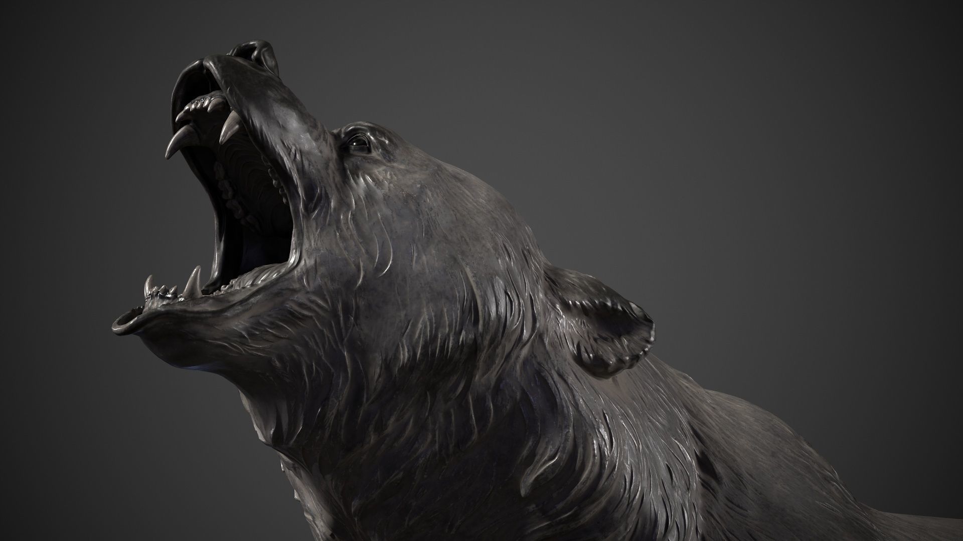 Bear - 3D Sculpting - High Poly  3D print model_6