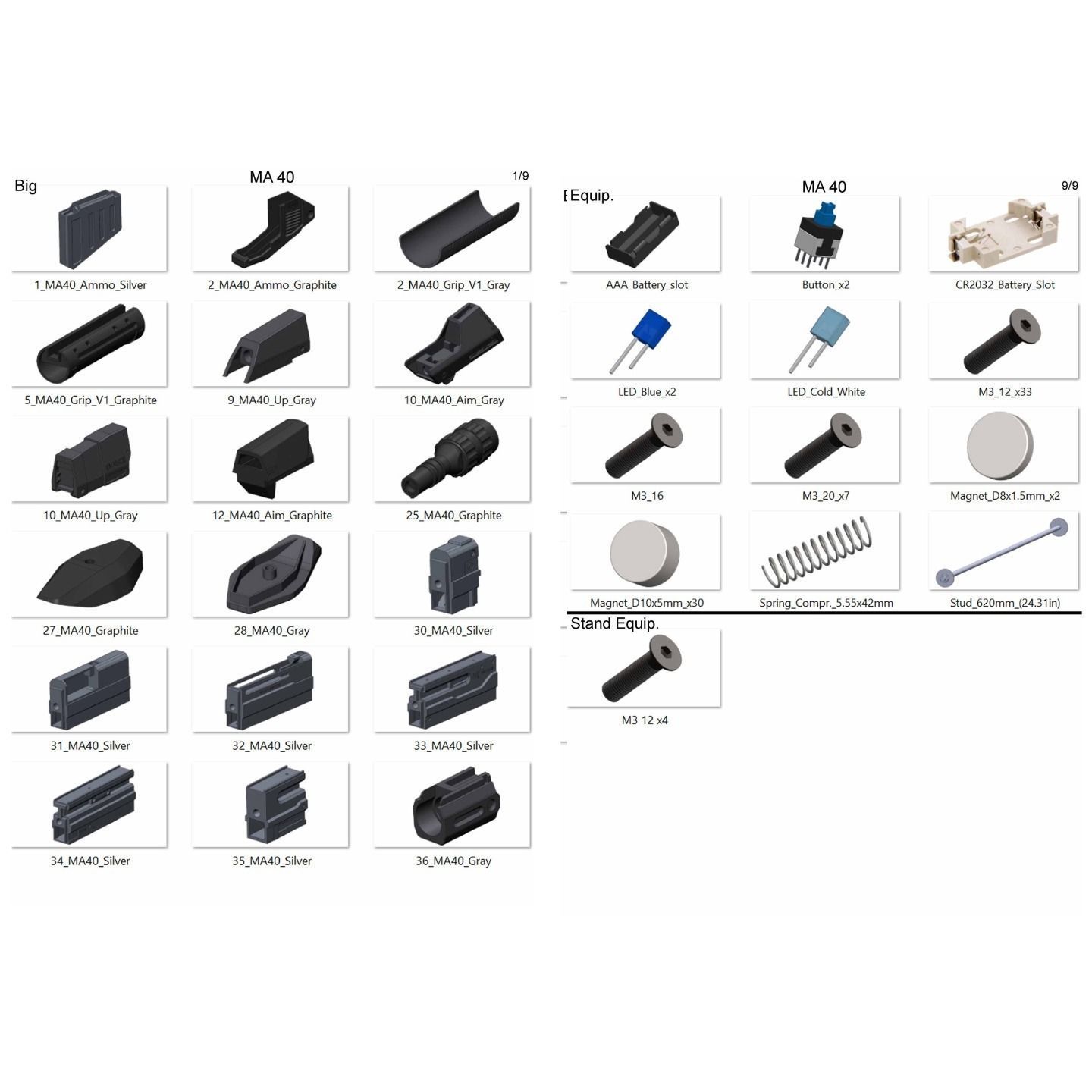 MA40 Assault Cannon - Halo - STL CAD bundle - Commercial Use 3D print model_12