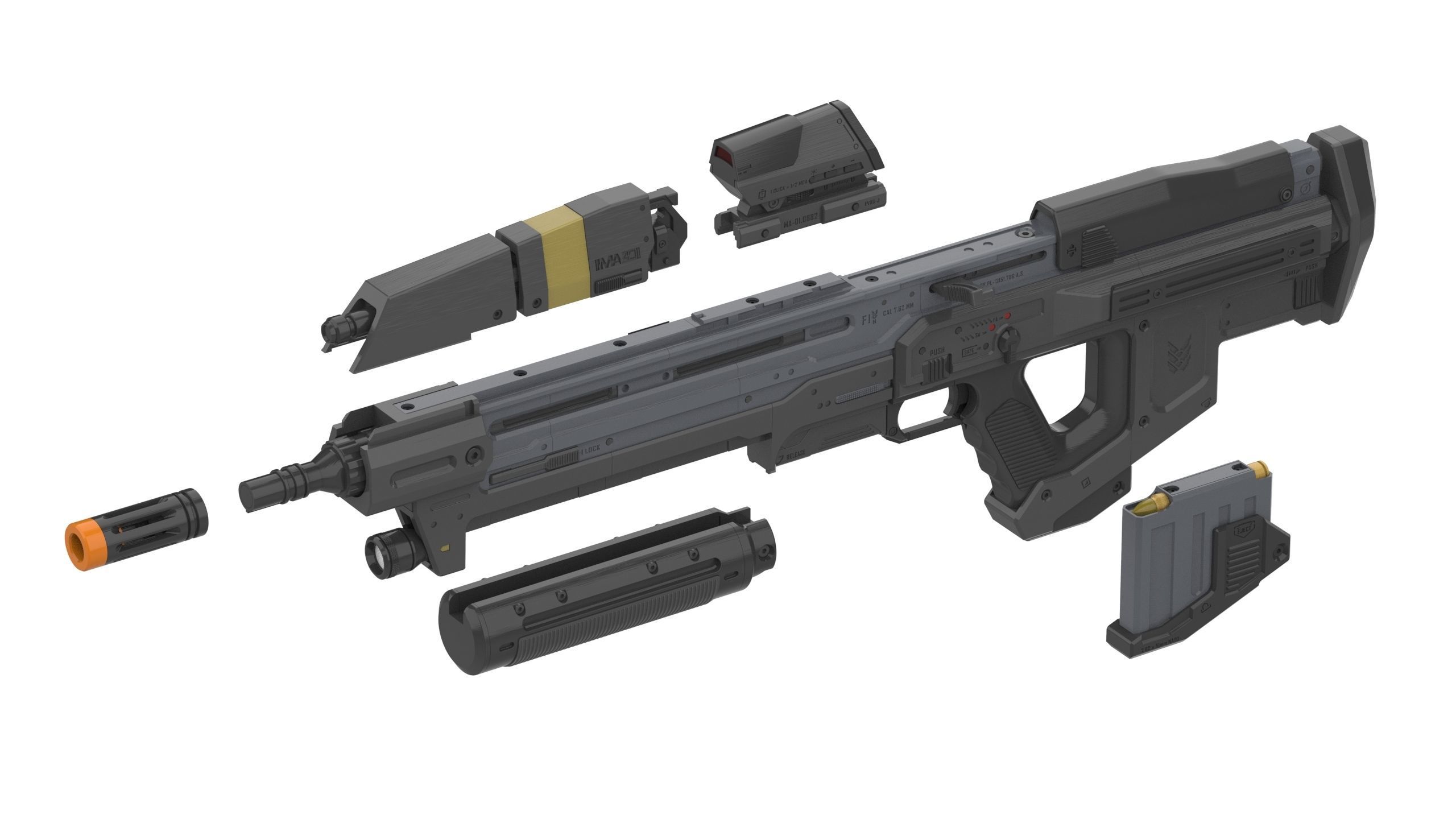 MA40 Assault Cannon - Halo - STL CAD bundle - Commercial Use 3D print model_9