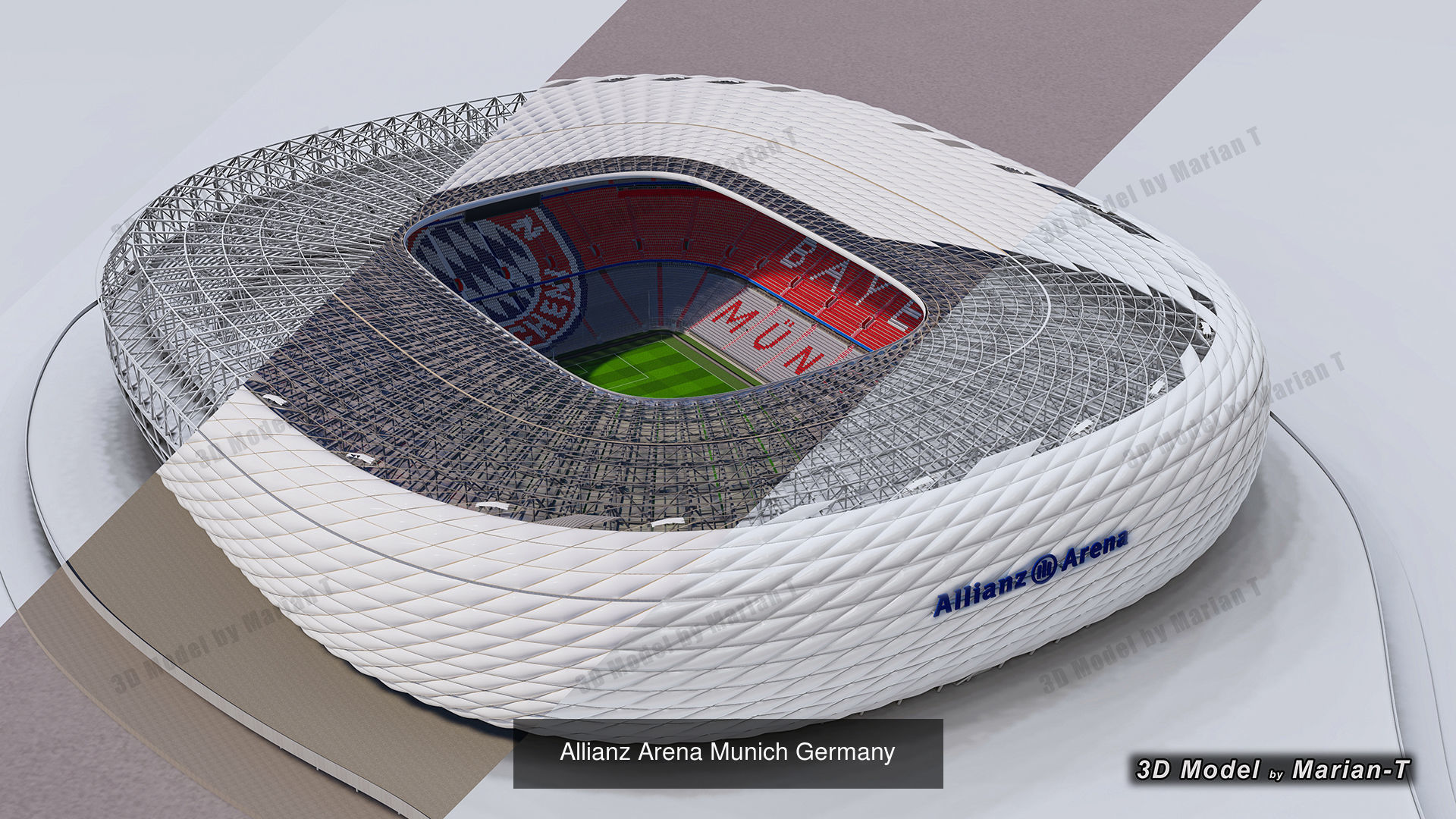 Germany Football Stadiums Pack 3D Model Collection_4