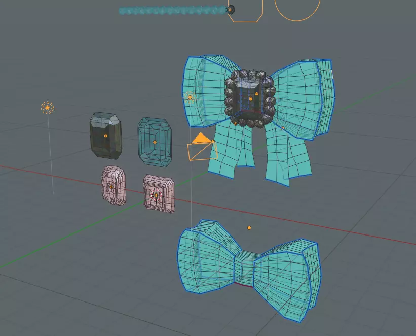 ribbon diamond BLENDER 3D model_0