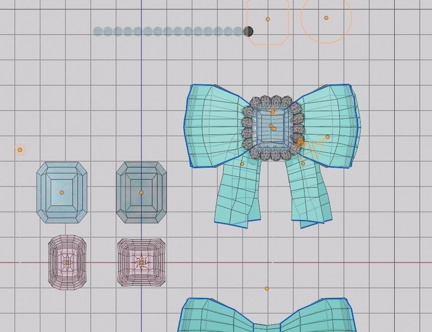 ribbon diamond BLENDER 3D model_5