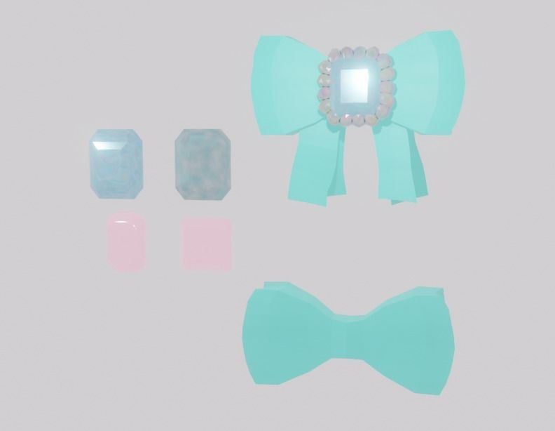 ribbon diamond BLENDER 3D model_1