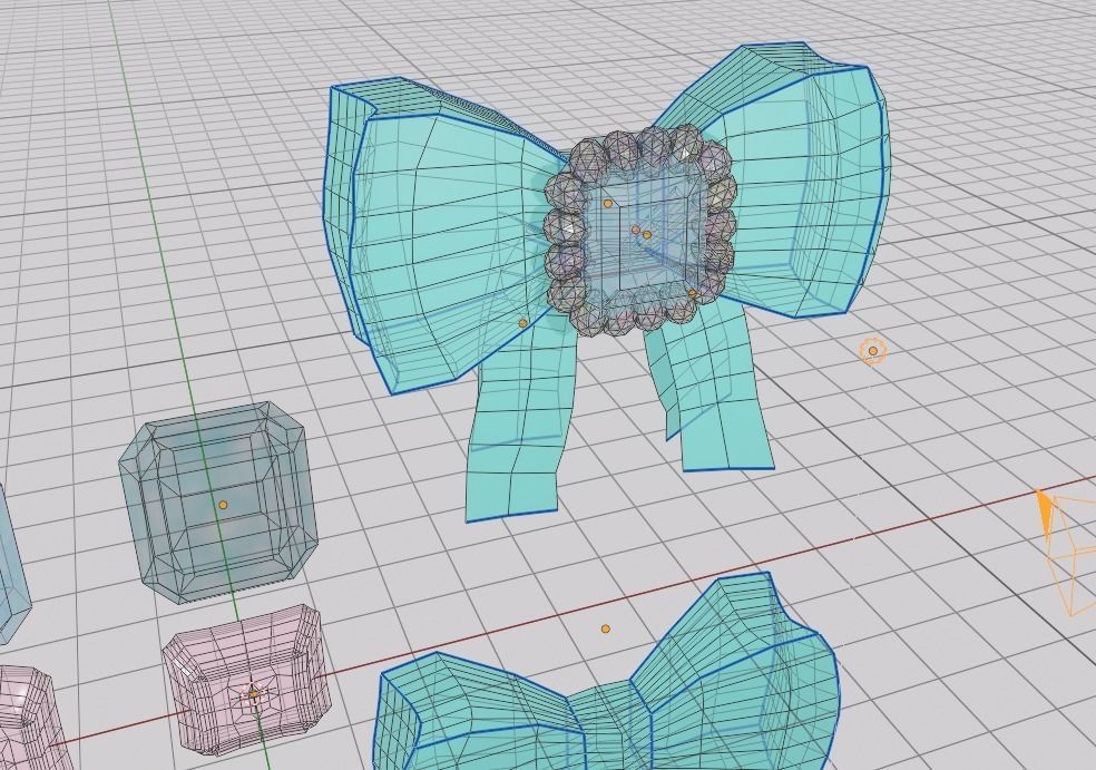 ribbon diamond BLENDER 3D model_6