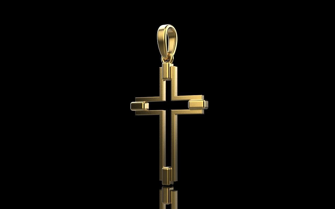 simple cross model 556 3D print model_24