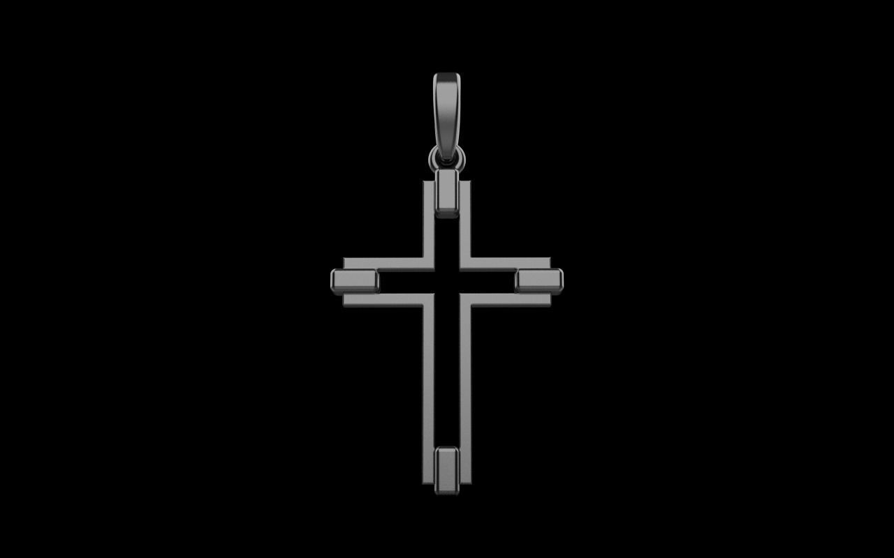 simple cross model 556 3D print model_14