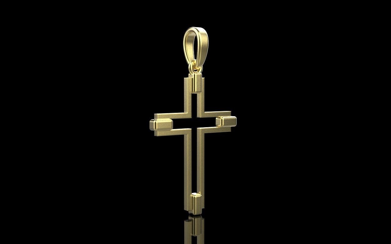 simple cross model 556 3D print model_18