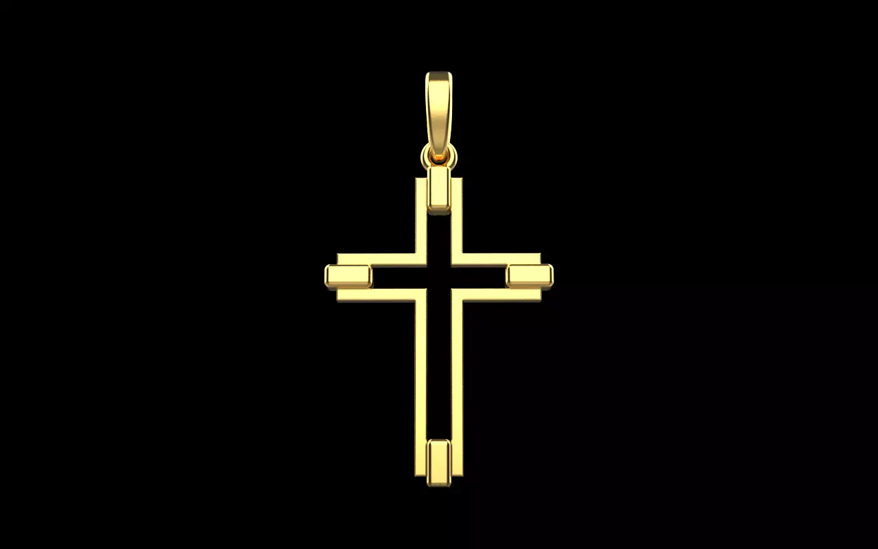 simple cross model 556 3D print model_0