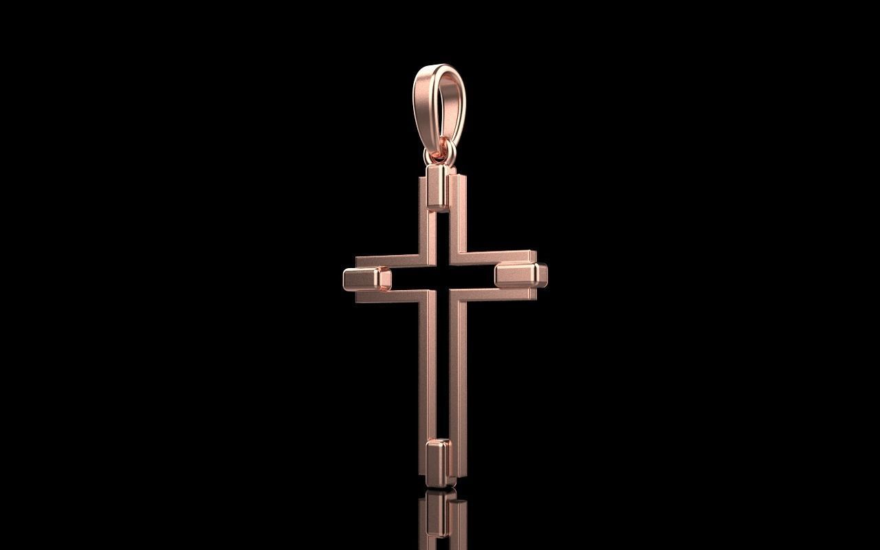 simple cross model 556 3D print model_26